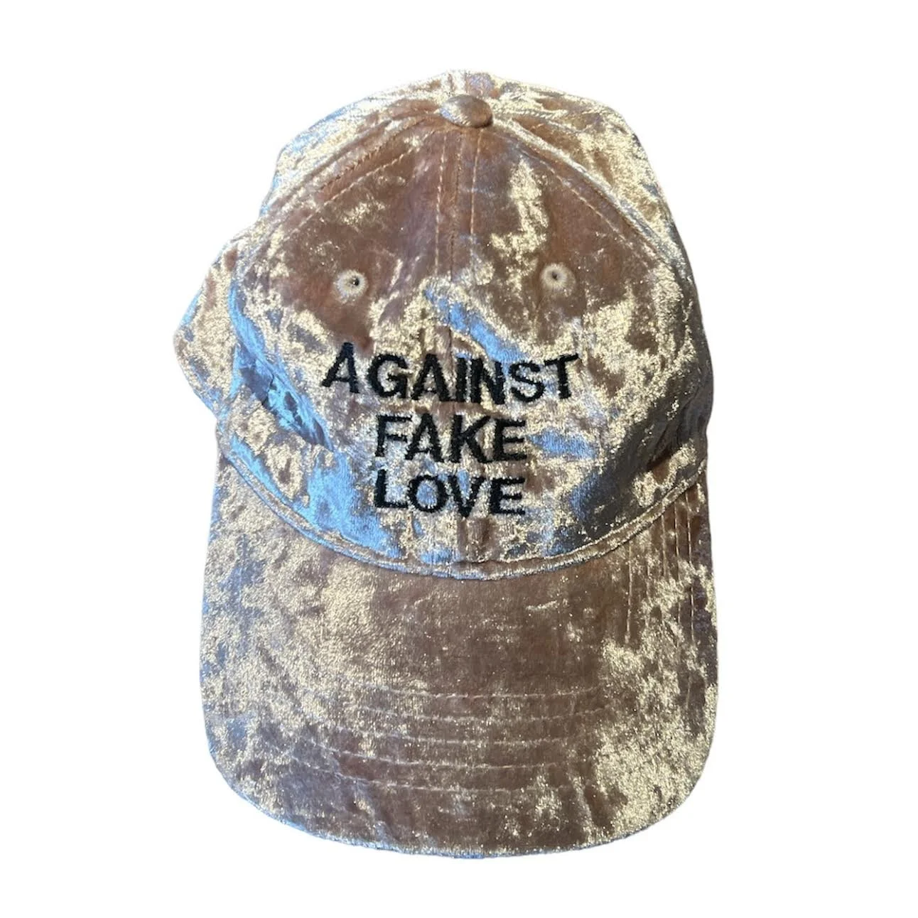 Crush Velvet Against Fake Love Pink Hat