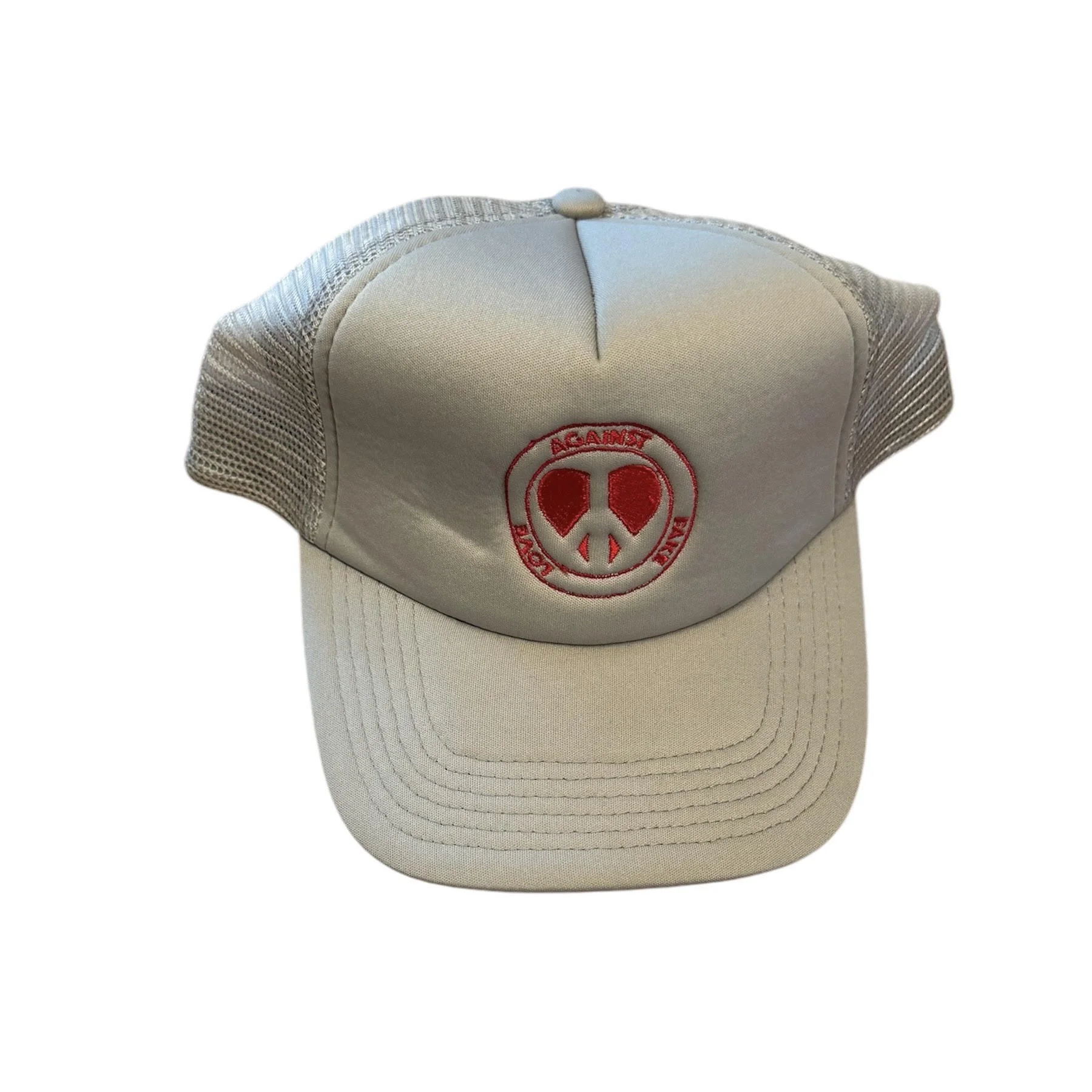 Grey and Red Trucker OG Logo