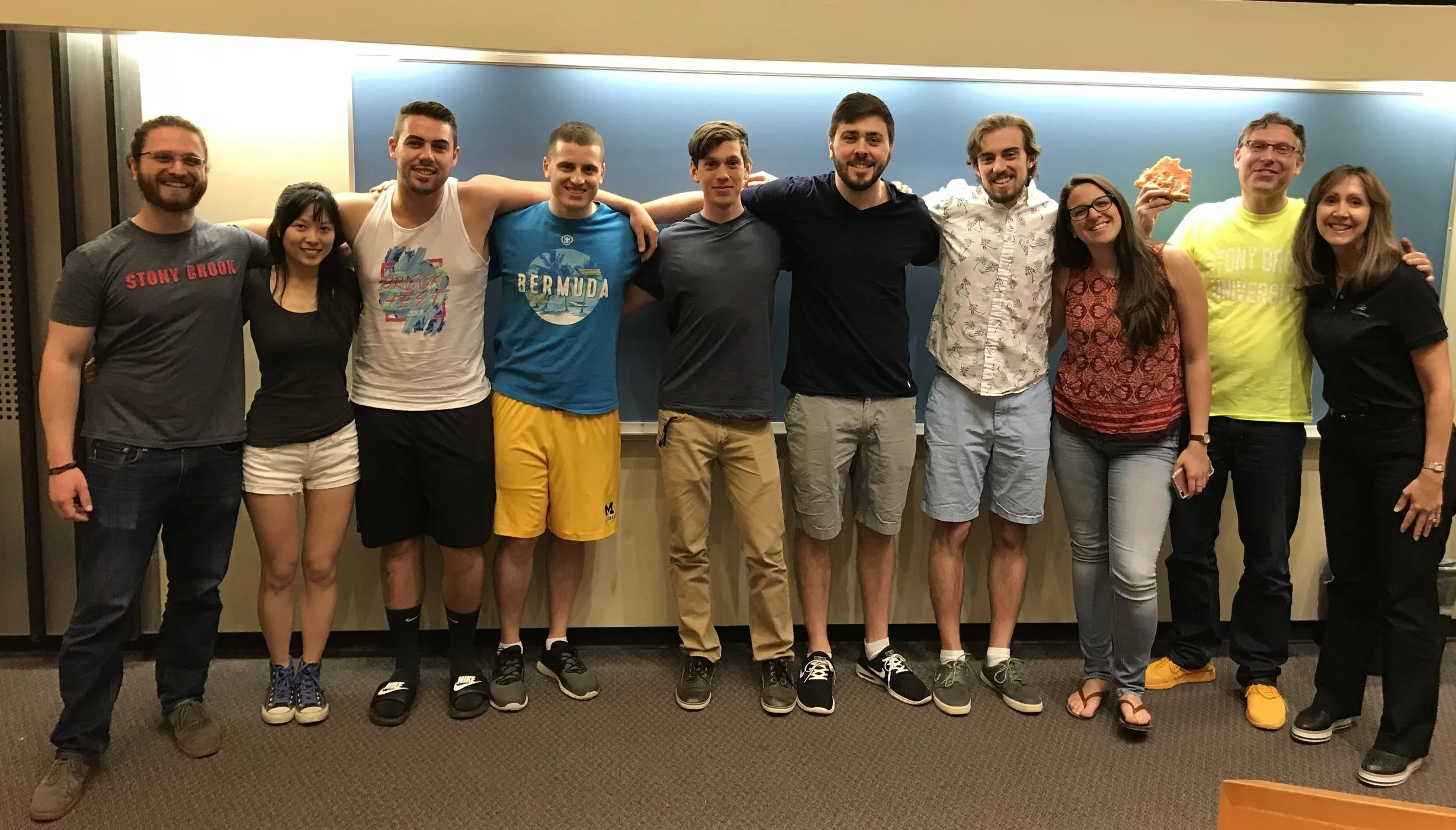 Names (left to right): Brent Schiller, Sunny Cheng, Sean Peters, Johnny Donza, Timothy Hart, Michael Downey, Robert Myrick, Leila Esmailzada, David Westerfeld, Mickie Nagel