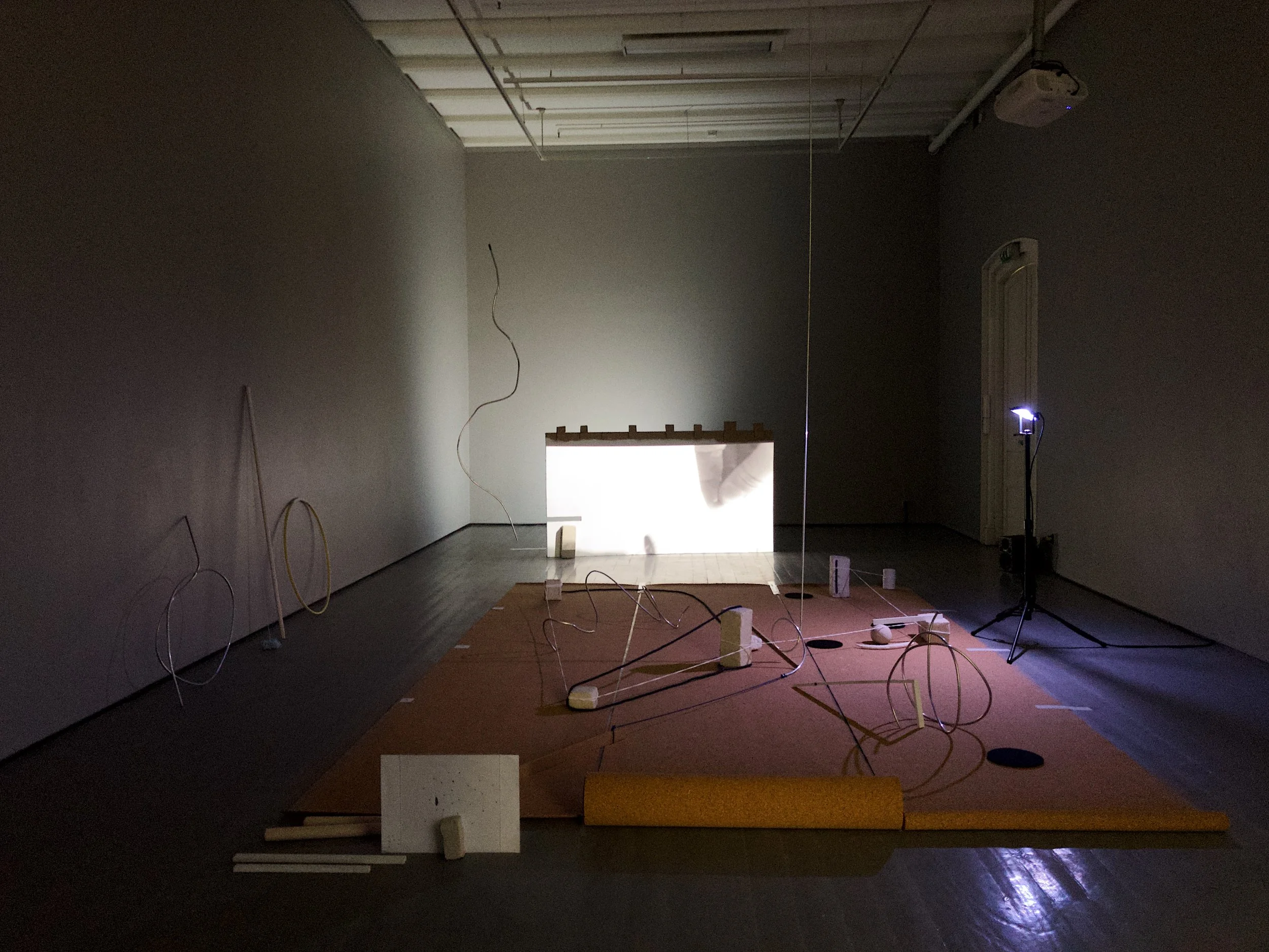 Julie Whiid Cetti (MA): When the Drums Hit the Ear, the Lines Start to Bend (2019). Mixed media and performance. Photo: Hilde Sørstrøm