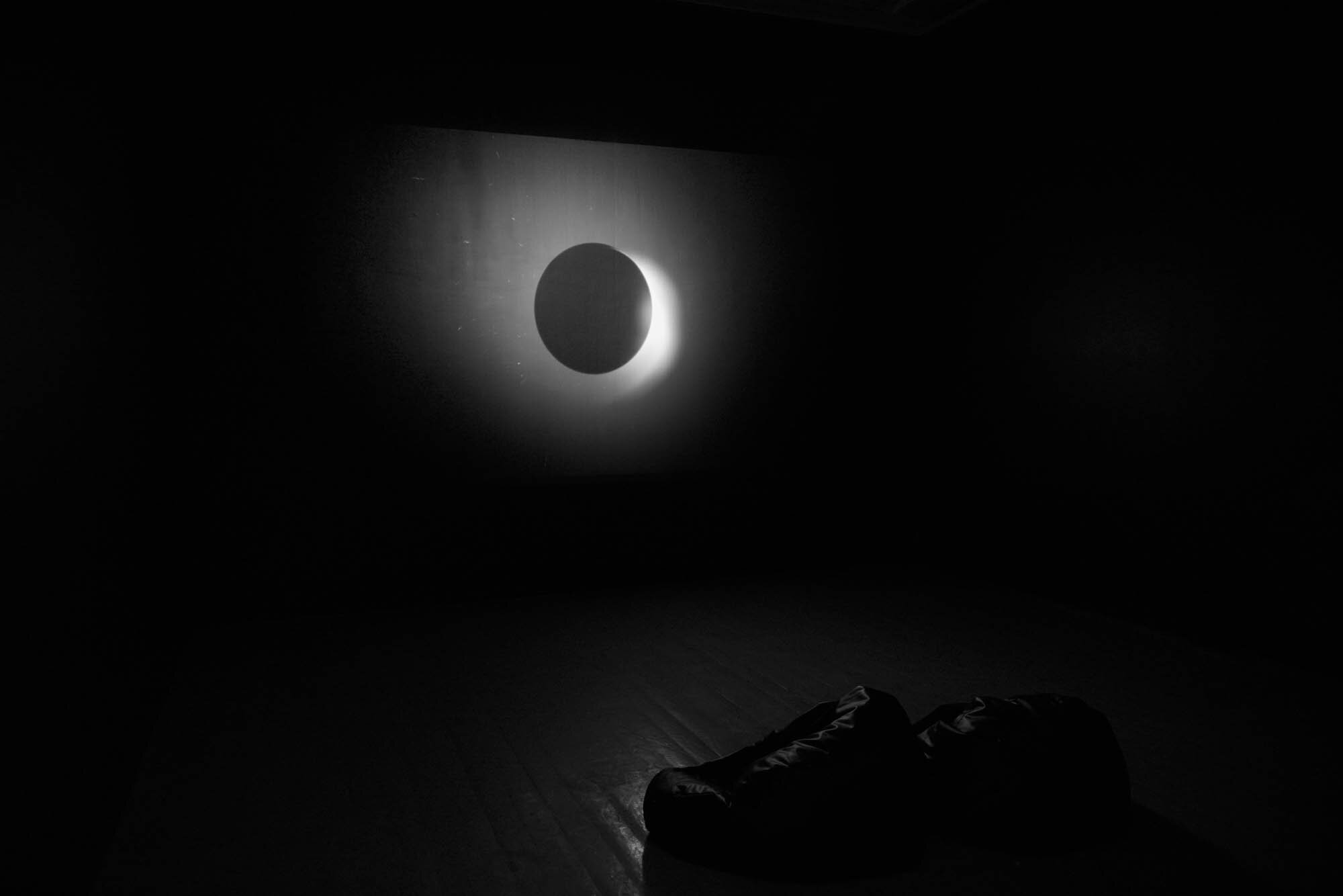  Anouk De Clercq,  We’ll find you when the sun goes black ( 2020 )   b/w, 16:9, loop. Image courtesy of the artists and Tromsø Kunstforening. Photo: Vsevolod Kovalevskij 