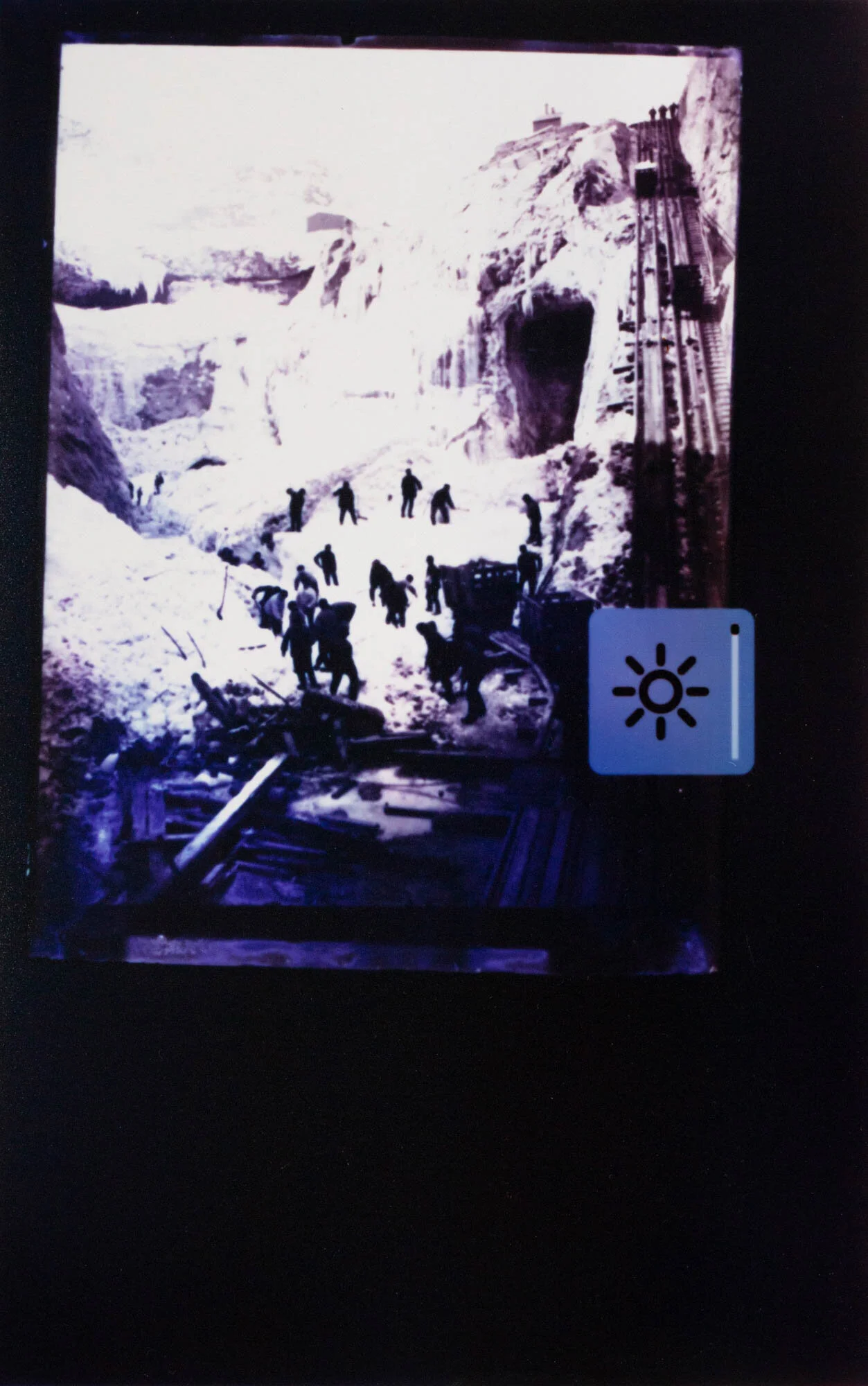  One of 14 photograms that was part of the  Archive of Uncertainties  in Haaning’s Ph.d exhibition Half Hidden at Tromsø Kunstforening in 2020. Photo: Anne Haaning.  