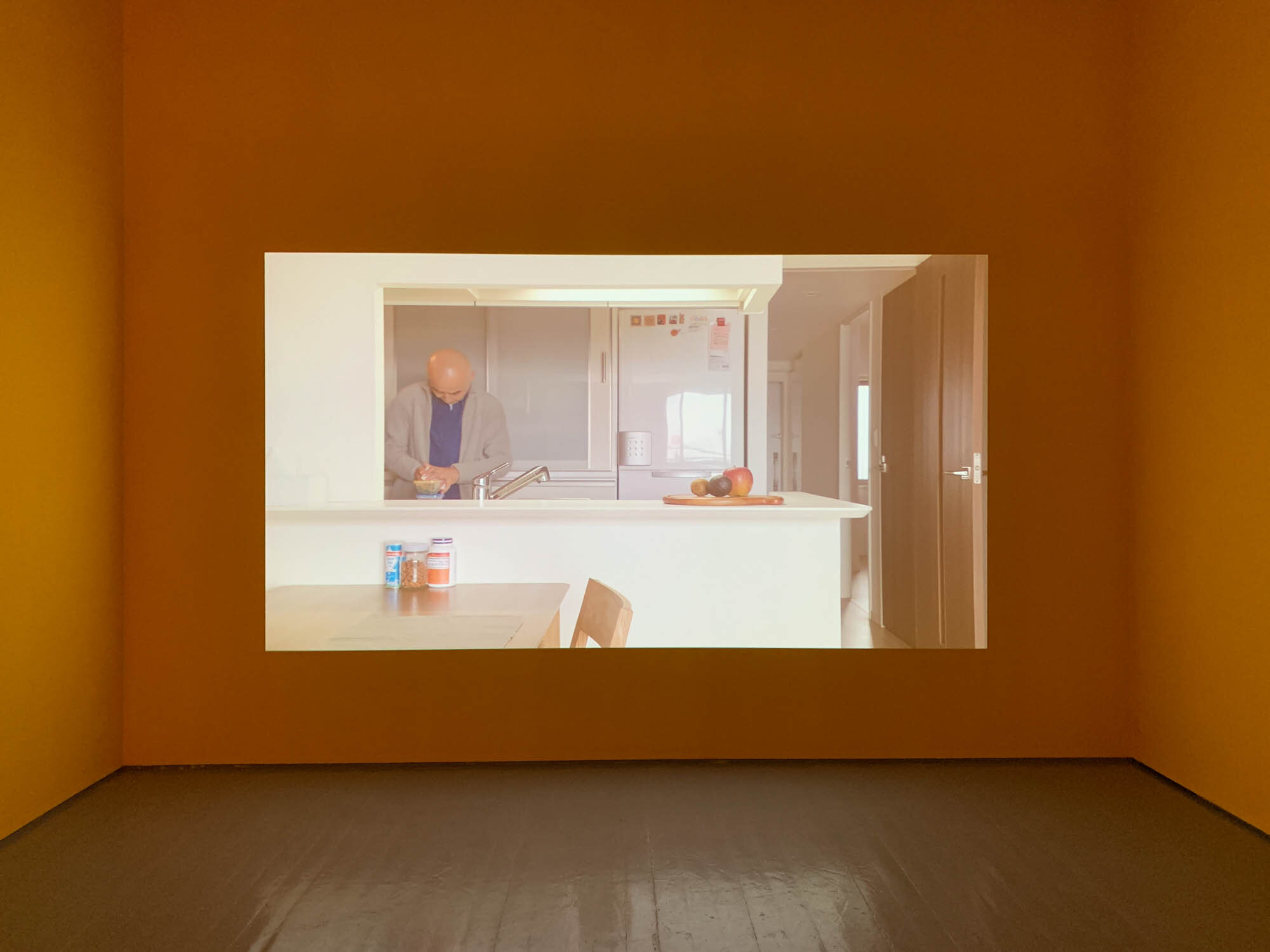  Daisuke Kosugi’s  A False Weight (2019)   was selected by Tromsø Kunstforening and was the only film shown in a separate room. Photo: Tromsø Kunstforening/Vsevolod Kovalevskij 
