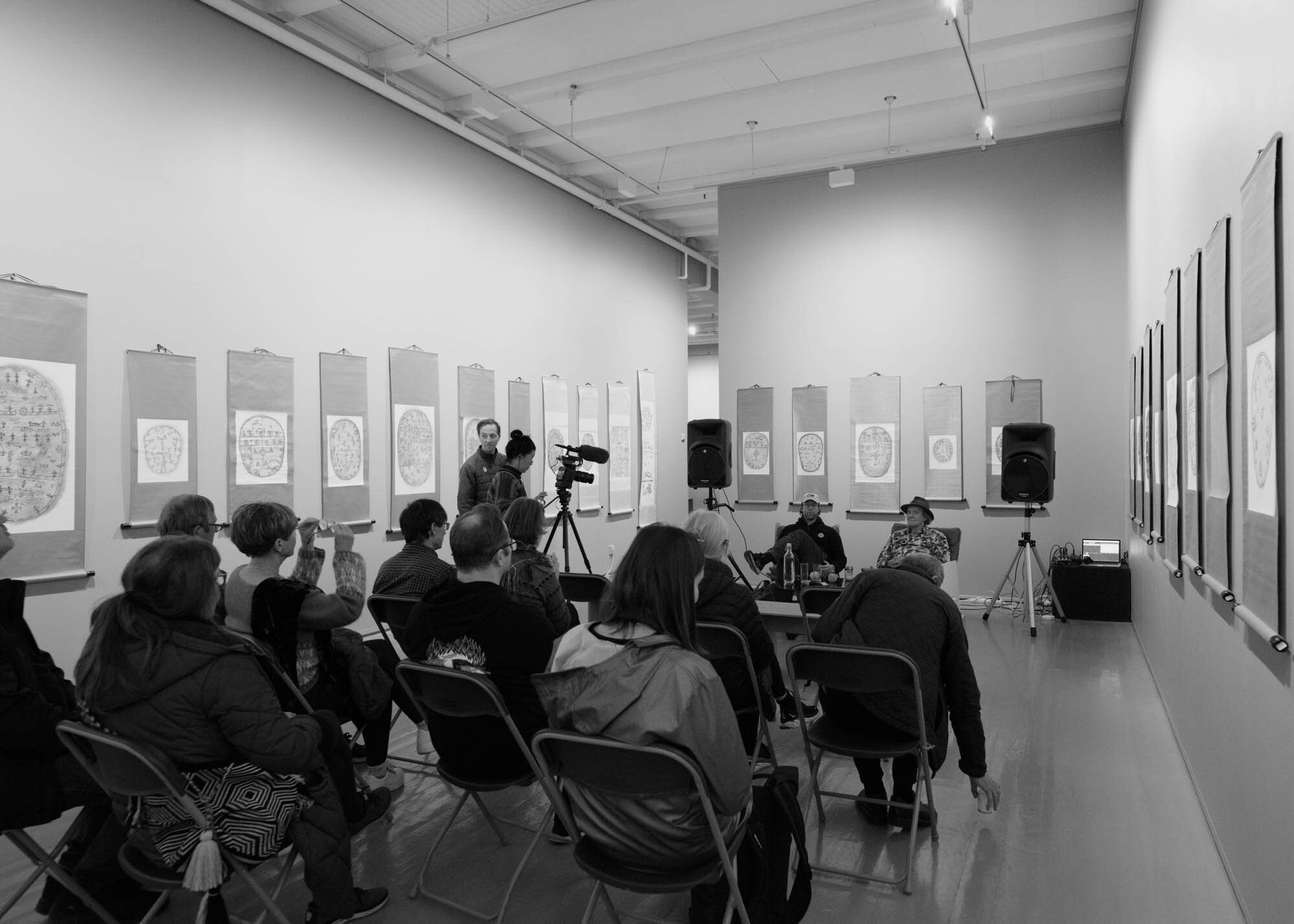  Artist talk at Tromsø Kunstforening.   Photo: Mihály Stefanovicz 