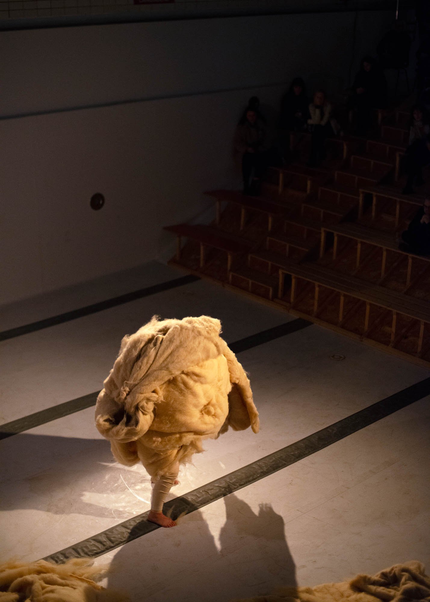   WOOLWALKER , performance av Marita Isobel Solberg. Foto: Mihály Stefanovicz/Coast Contemporary. 