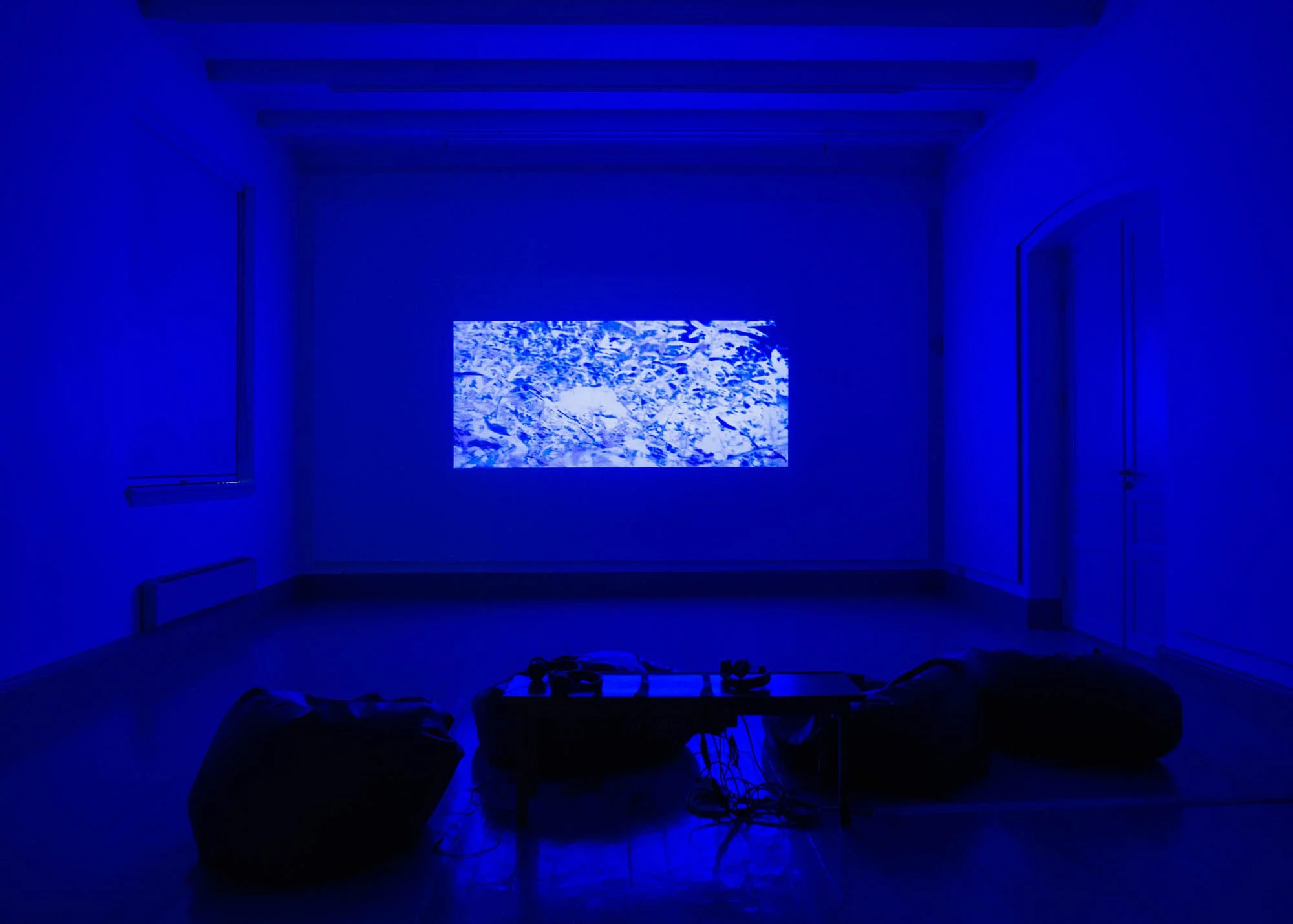  Videoverket  Cartesian Nightmare  (2022)   av Henrik Sørlid var et av flere arbeider kuratert inn i «Coast Contemporary 2022: Land of Prey - witch-hunting in the 21st century». Foto: Mihály Stefanovicz/Coast Contemporary 