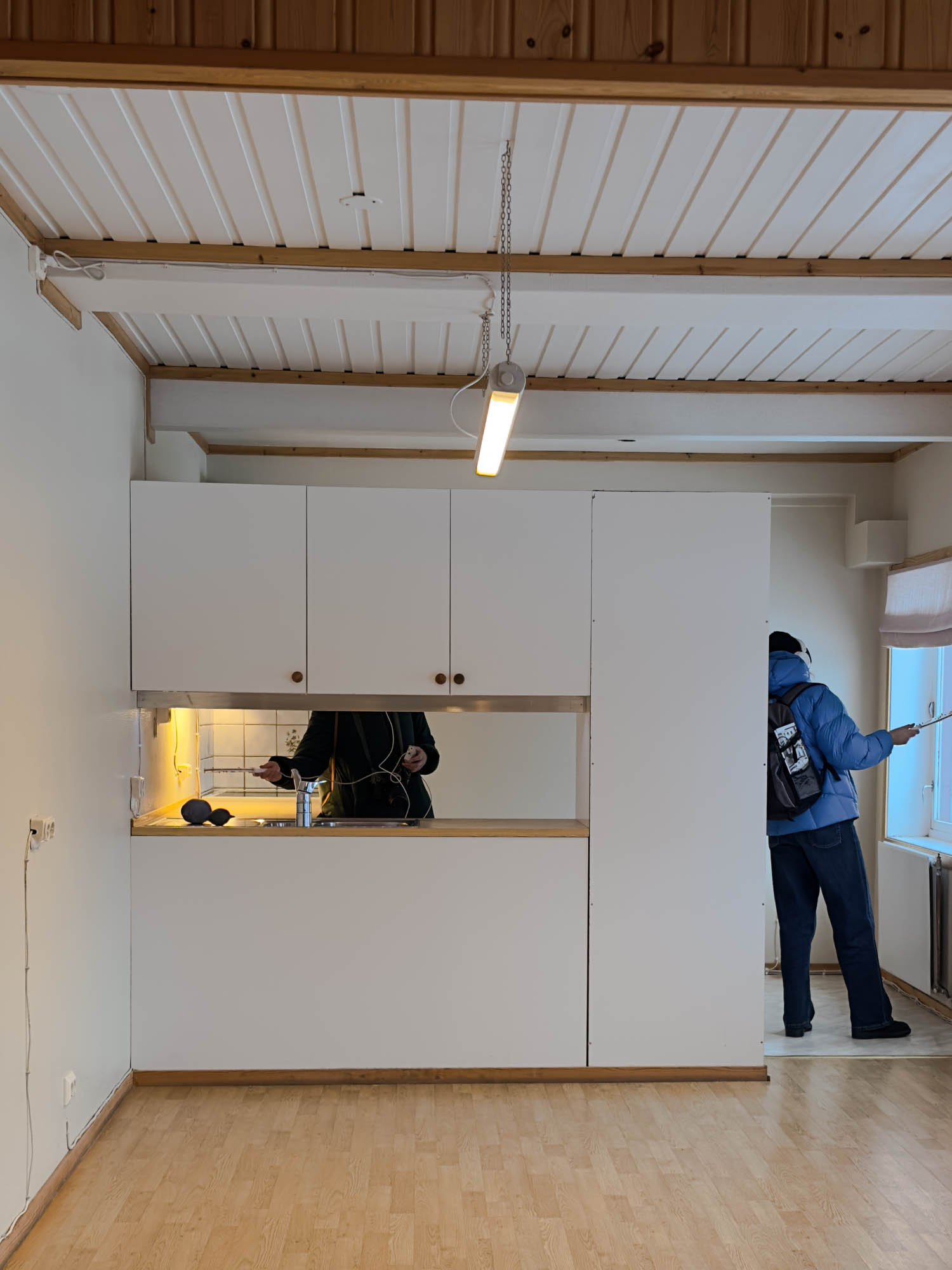   A Knock From Below Heard At The Bottom (2022)  at the cantina in the former fire station in Kirkenes. Photo: Hilde Sørstrøm 