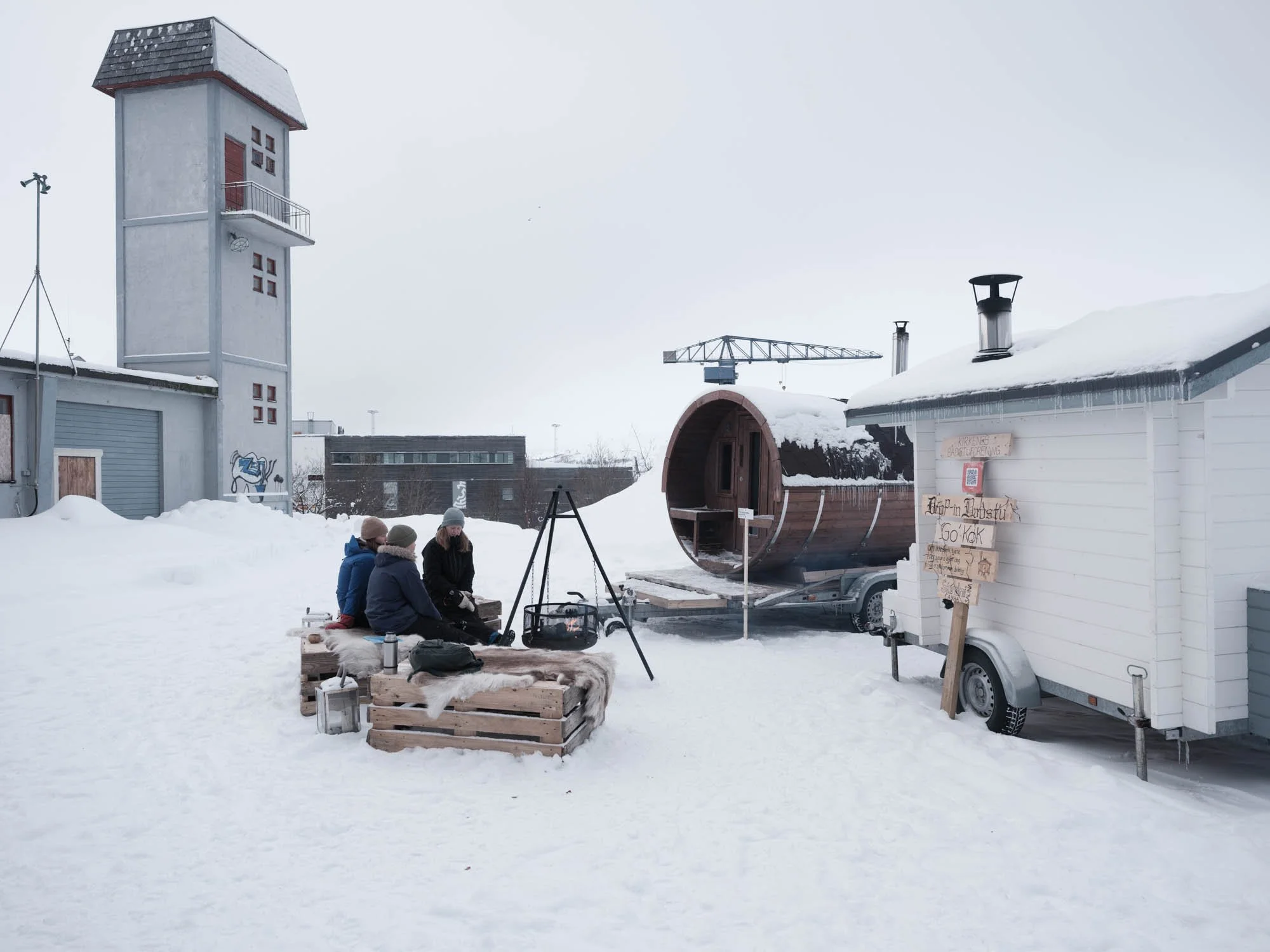   Sauna Stories  (2021 - 2023). Lydverk av The Pigeon-gram Collective. Foto: Michael Miller/Pikene på broen 