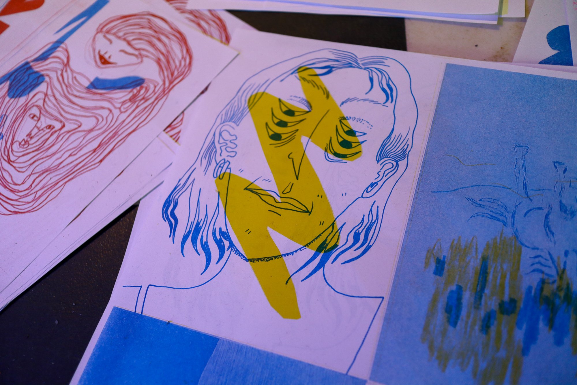  Risoprint-workshop. Foto: Jarl Riskjell Gjerde/Hakapik.  