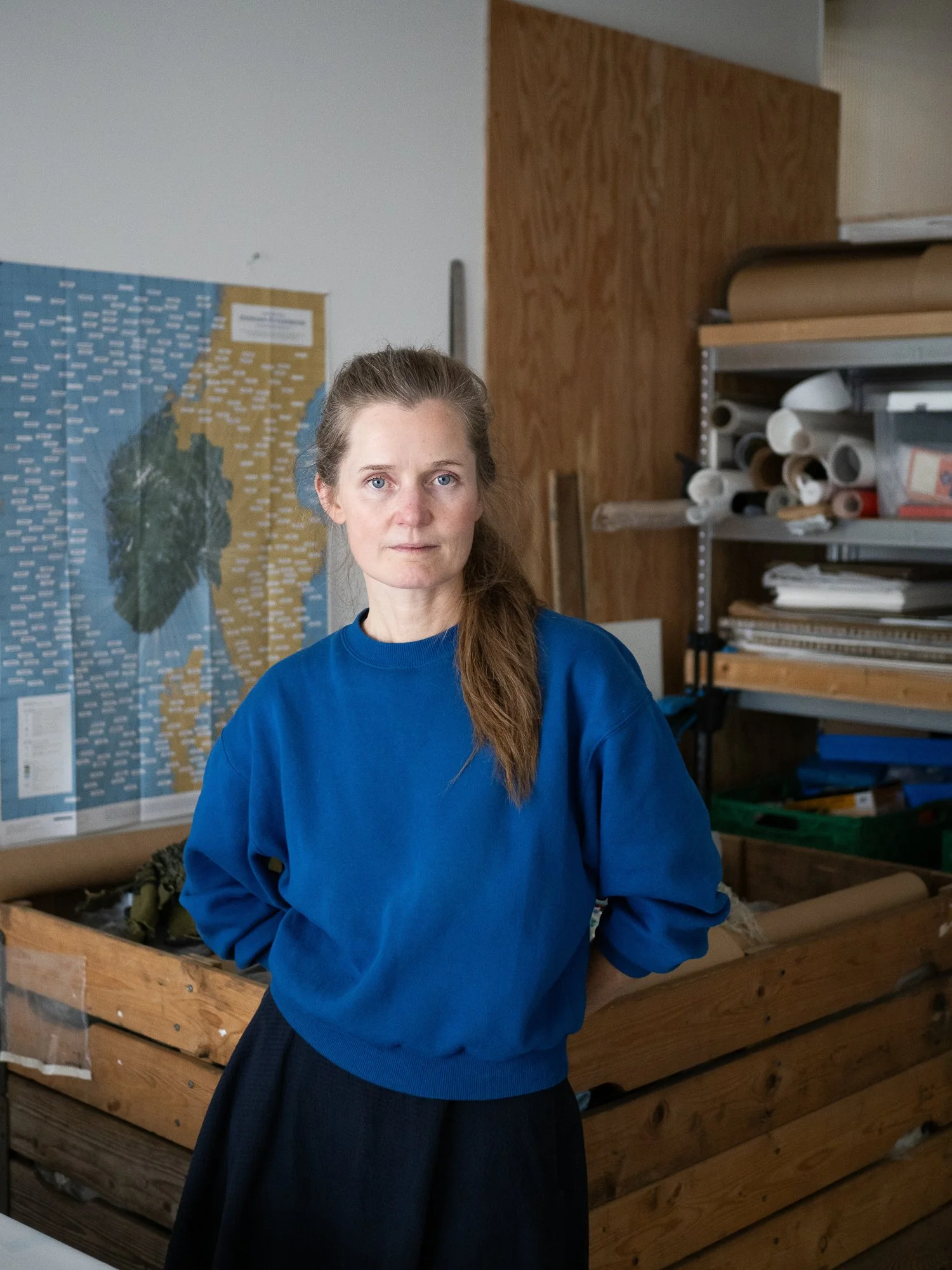  Toril Johannessen på atelieret sitt. Foto: Anna Näumann 