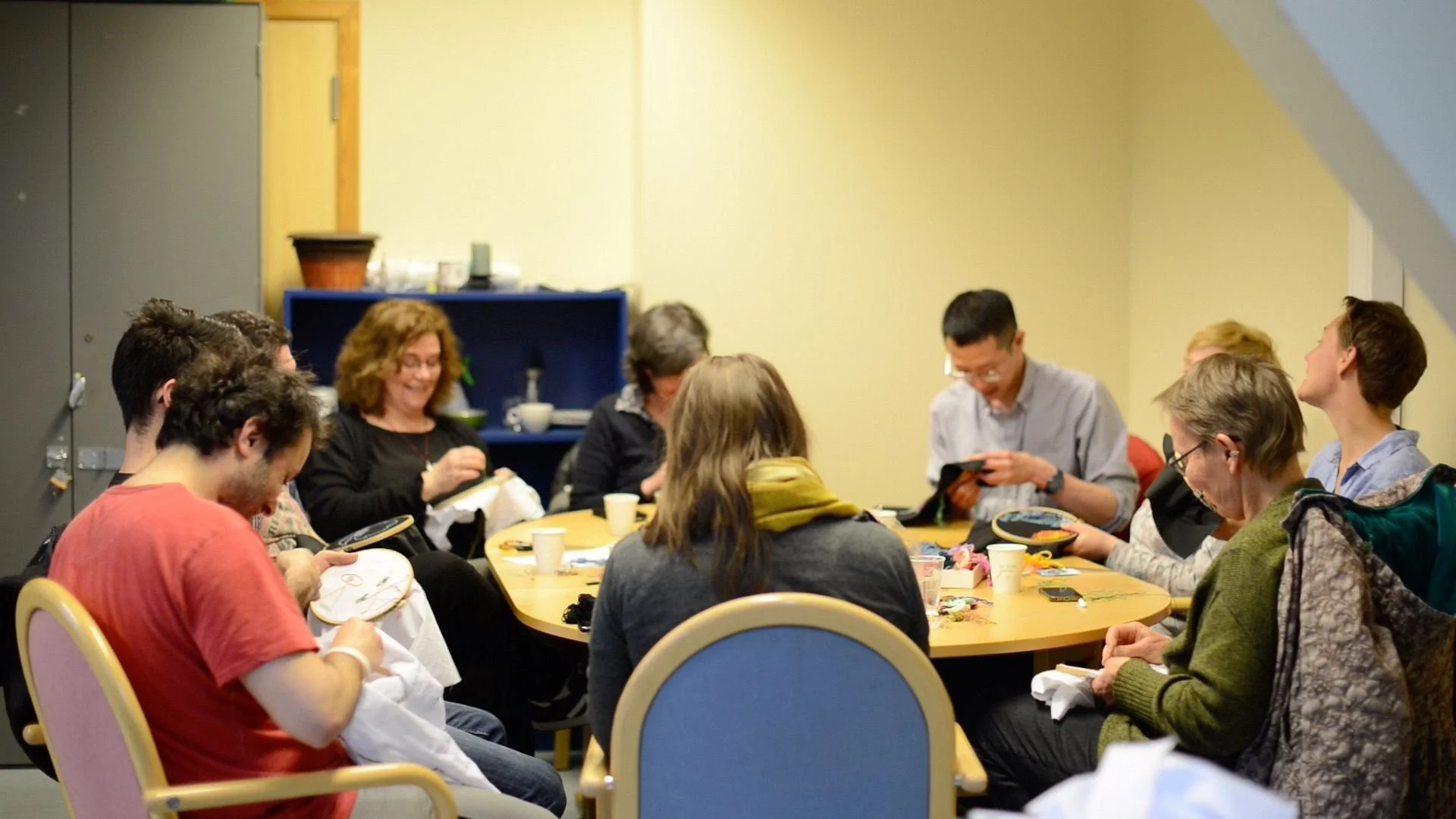  From one of many embroidery workshops led by Marsil Andjelov Al-Mahamid in his studio. Photo: private 