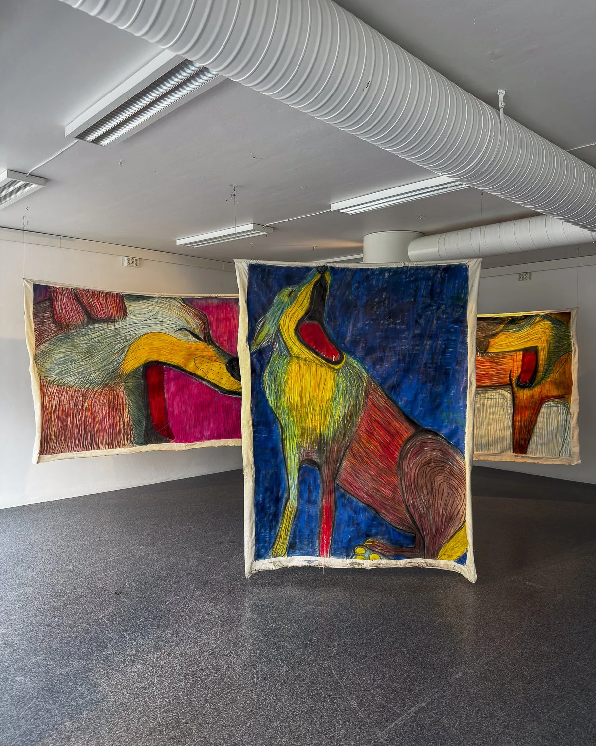   Seven Wolves , maleriserie av Kristina Svärd (MA). Foto: Hilde Sørstrøm / Hakapik 