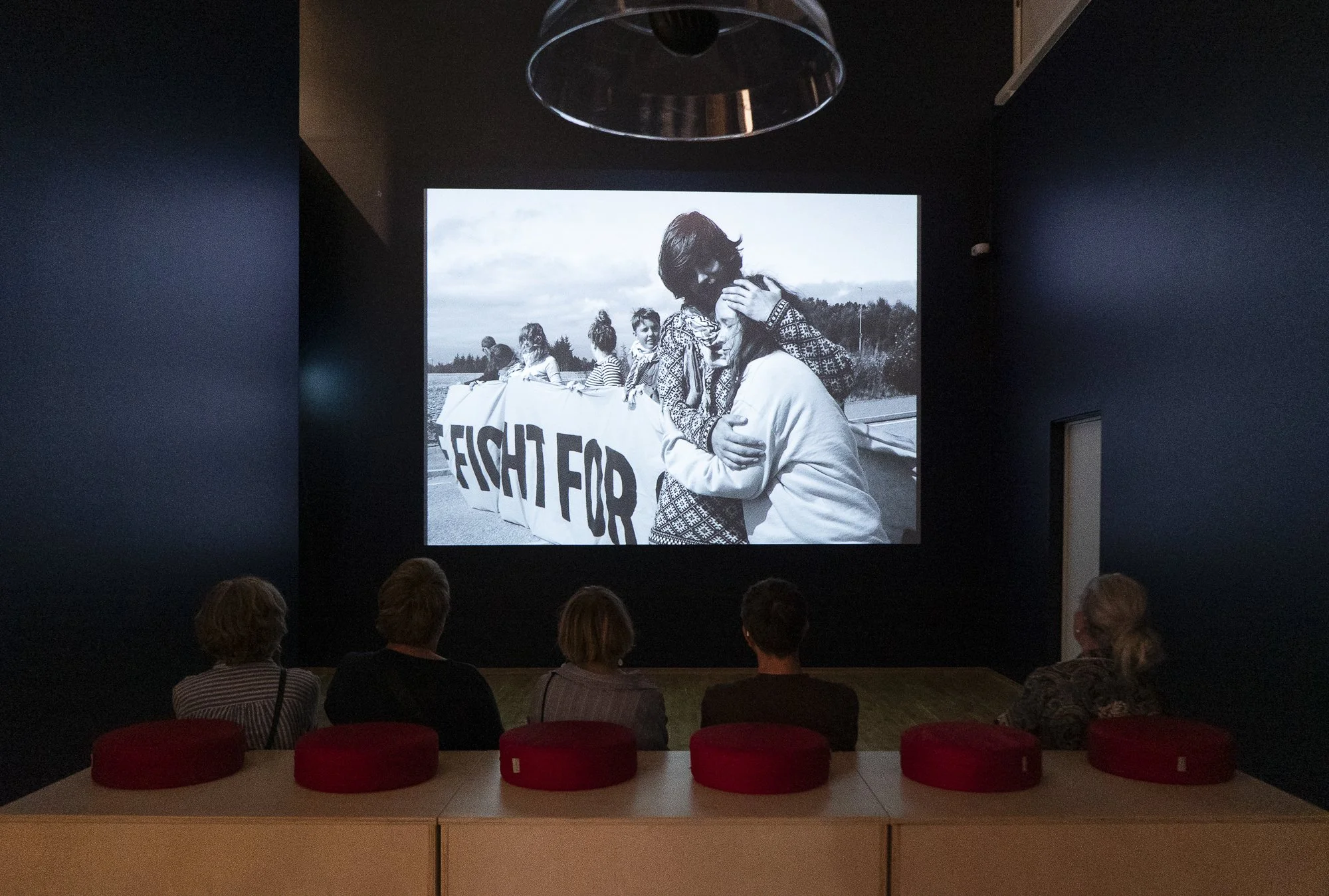  Part of Jannik Abel’s exhibition  Good Manners. Five Popular Movements - A fight (Folkeskikk. Fem folkebevegelser – én kamp)  at Nordnorsk Kunstmuseum. Photo: Nordnorsk Kunstmuseum 