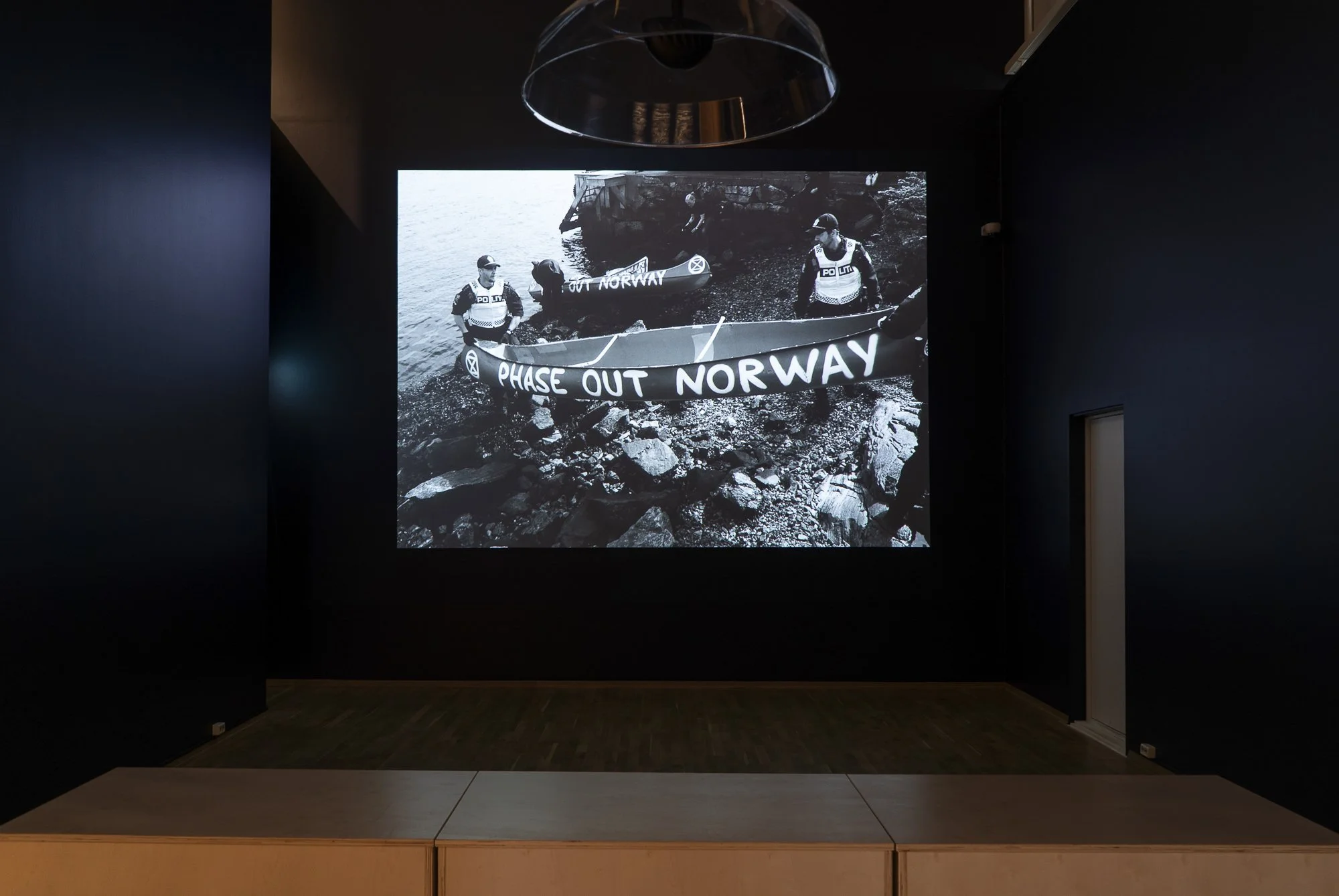  Part of Jannik Abel’s exhibition  Good Manners. Five Popular Movements - A fight (Folkeskikk. Fem folkebevegelser – én kamp)  at Nordnorsk Kunstmuseum. Photo: Nordnorsk Kunstmuseum 