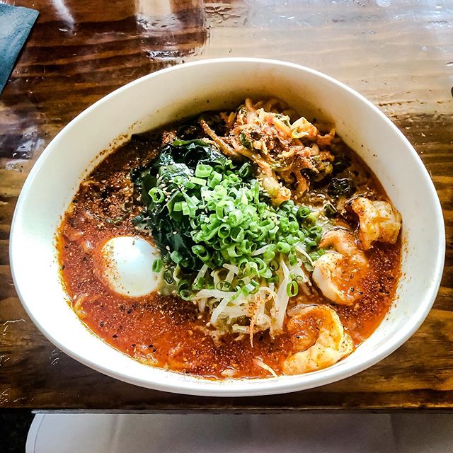 Living in Hawaii has really developed my taste for some good ramen! If you ever find yourself in Chinatown, Honolulu, check out #LuckyBelly, this cute hipster spot with some of the best ramen I&rsquo;ve had! This is their super delicious Shrimp and K