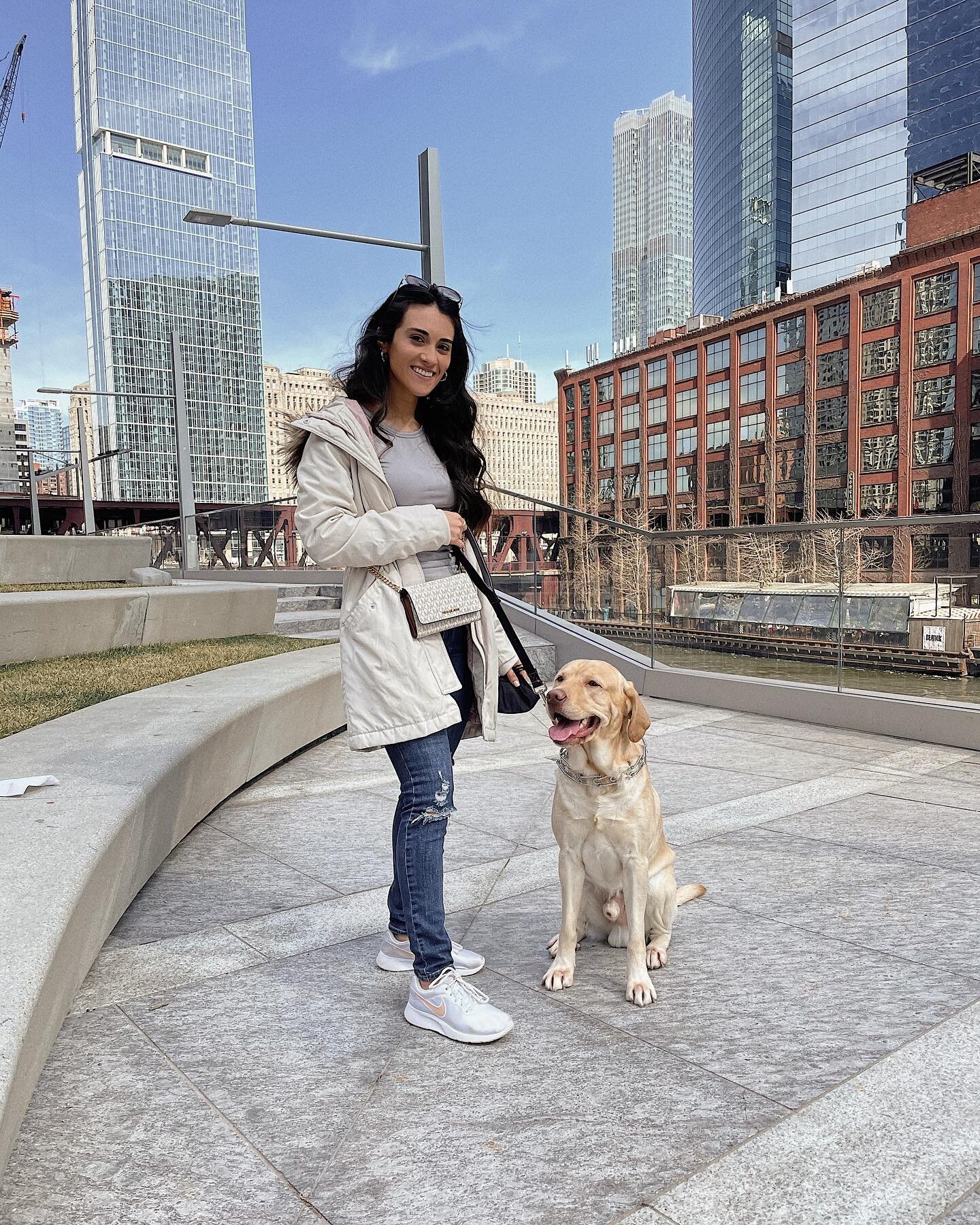 weather was perfect today so my cutie little family &amp; i took a stroll around the city. man, i really miss warm weather! ☀️🤍