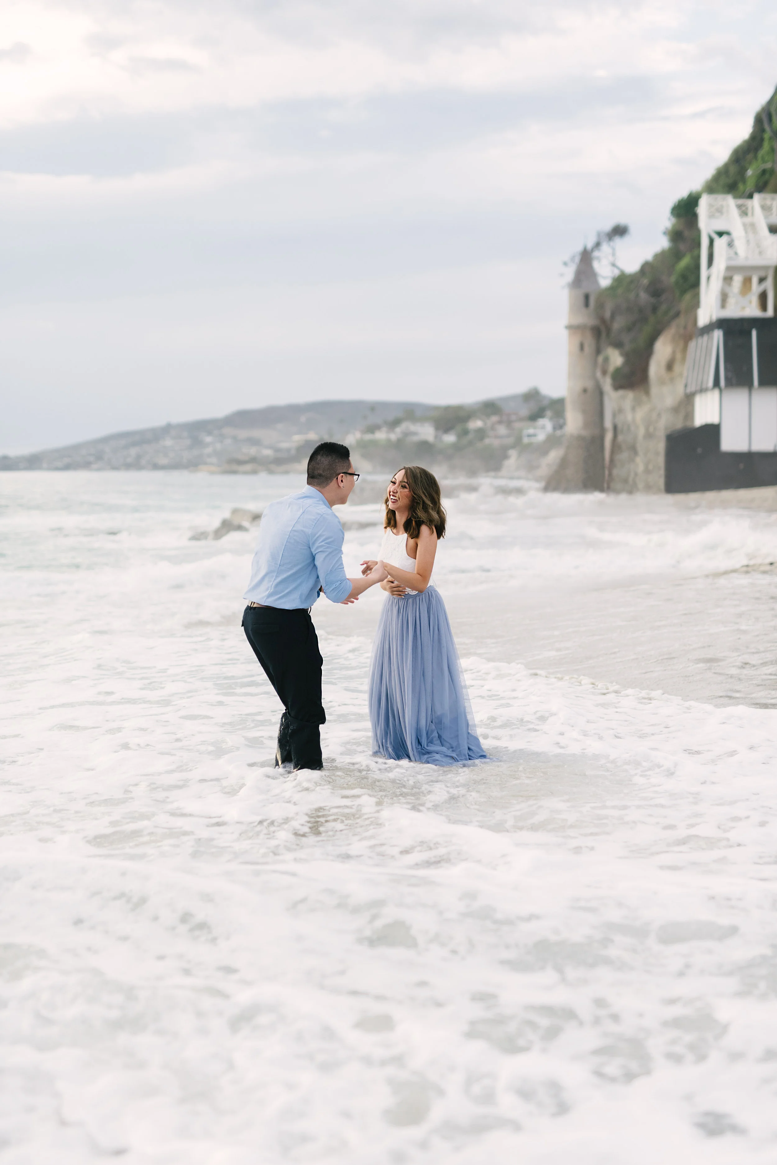 We may or may not have been knocked down a few times by the crazy waves!