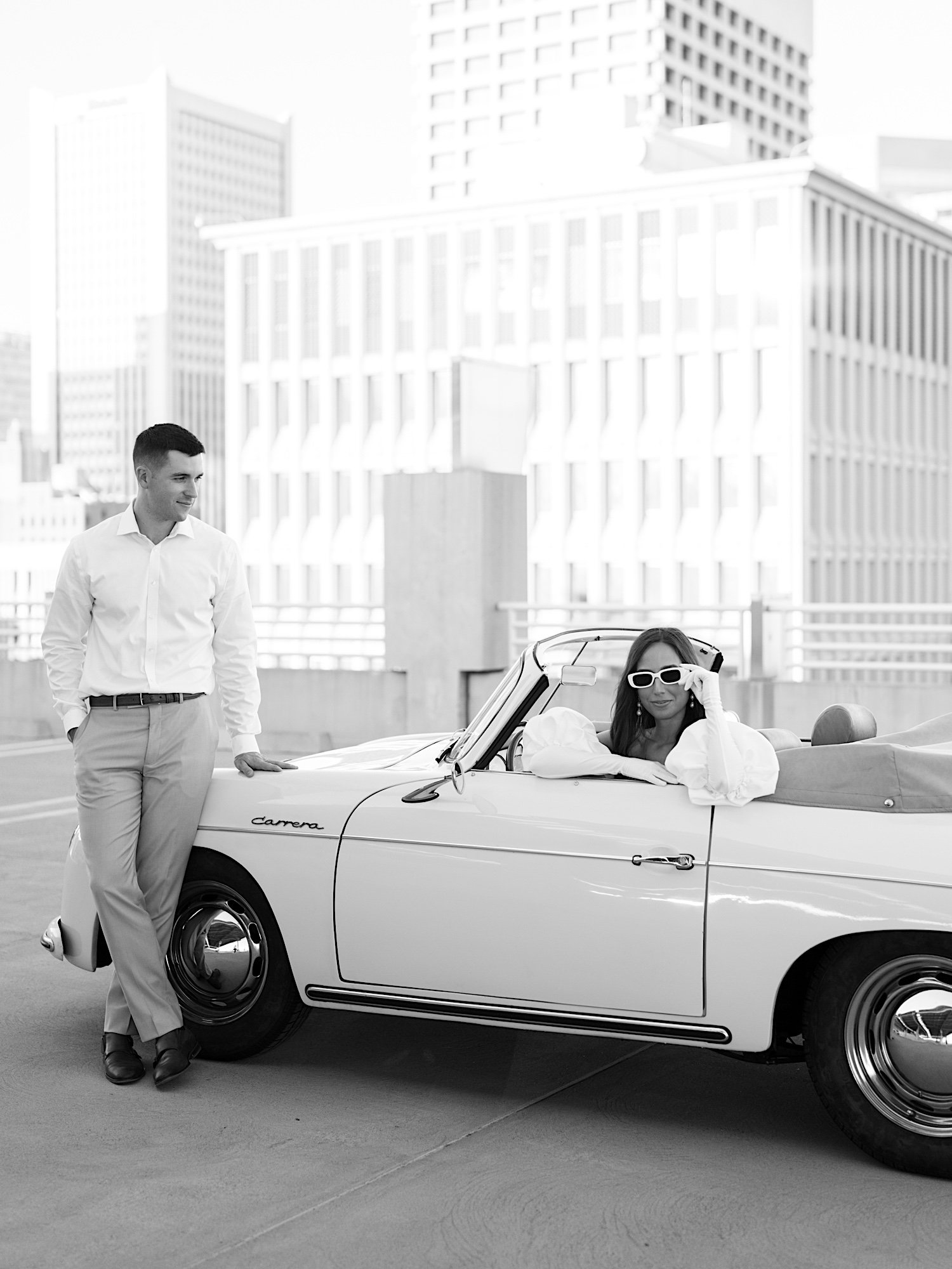 Vintage Porche Downtown City Engagement -50.jpg