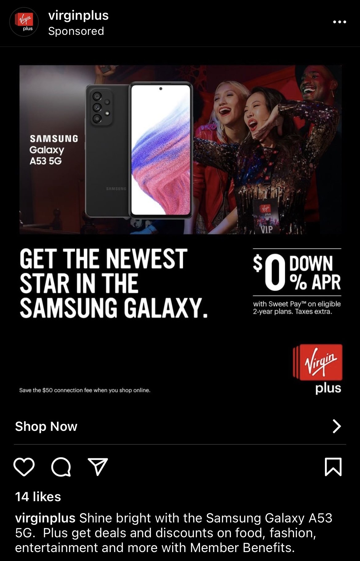 Virgin Plus Paid Social - Samsung Launch