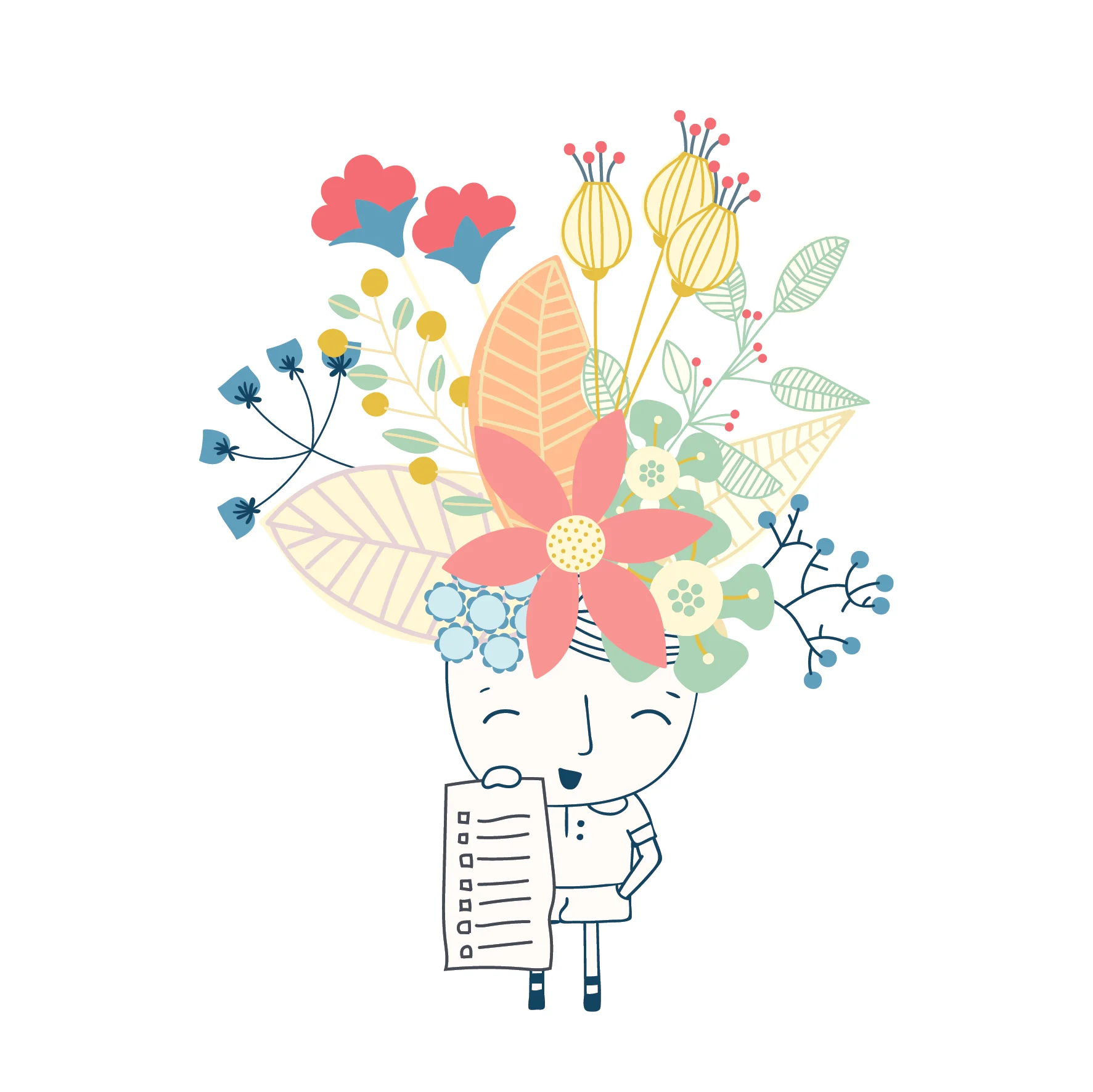 Flower looking pretty chuffed with a learning list!