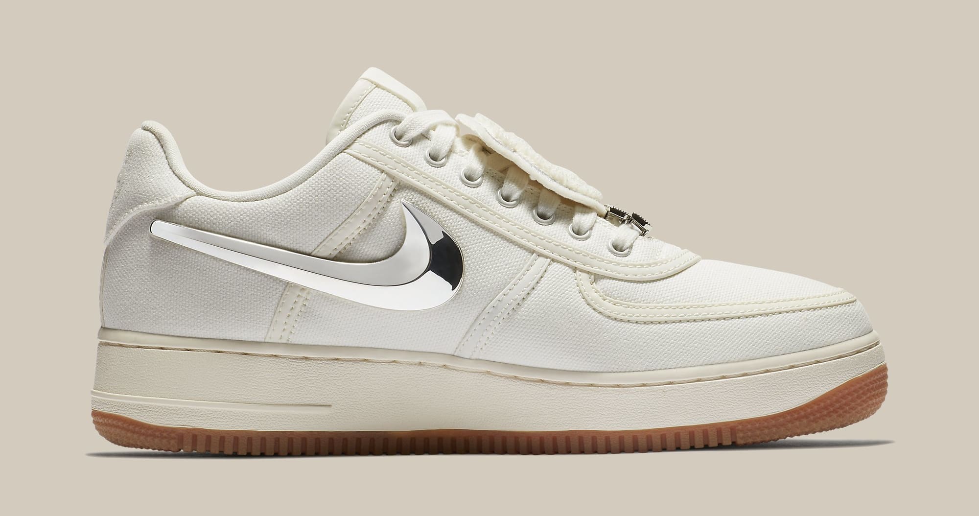 A new Travis Scott Air Force 1 Low has emerged in a sail colorway ...