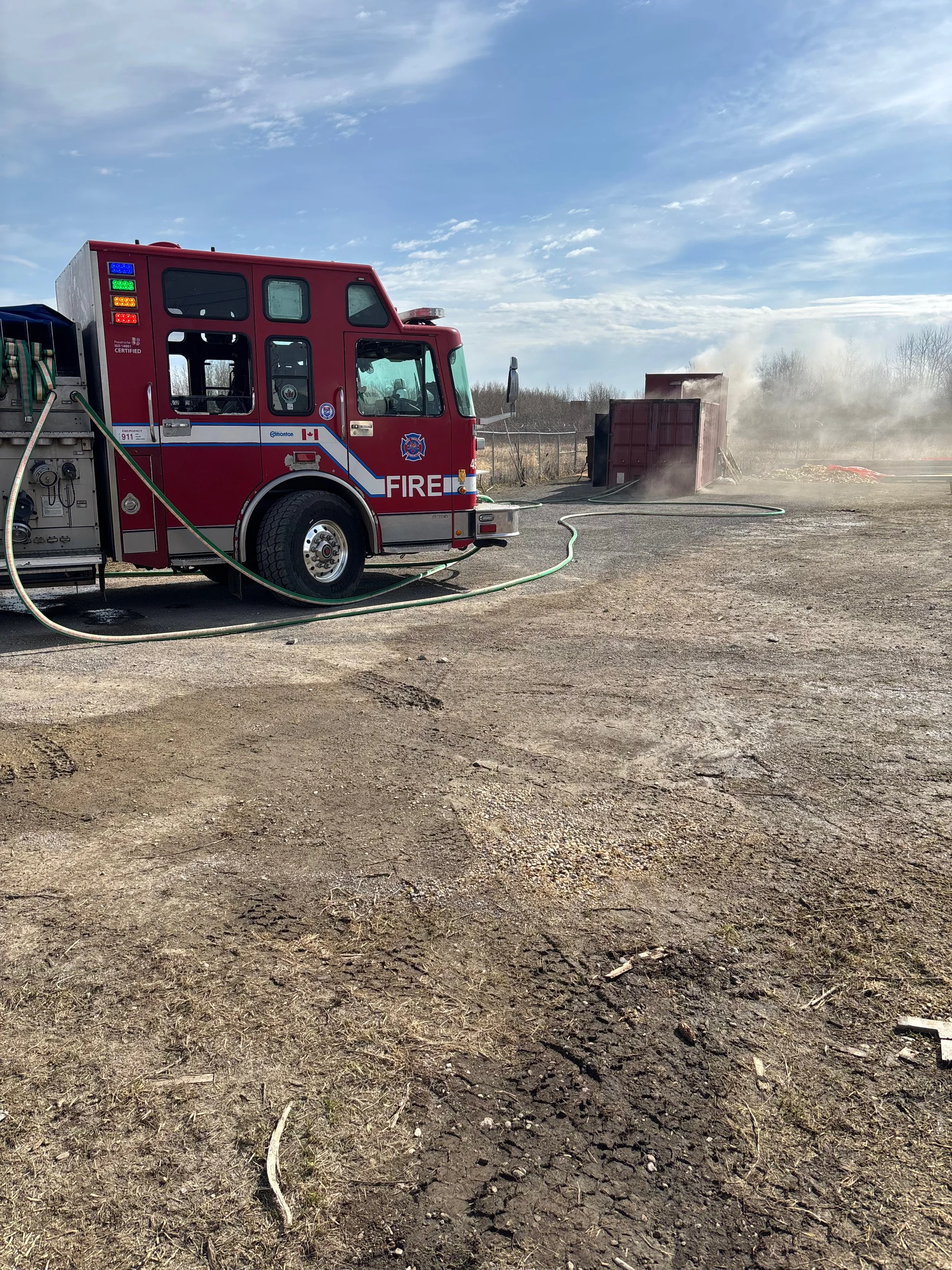 Edmonton Fire Rescue Services 2026 Recruit Class  May 2026  Live Fire - Flashover recognition and Fire Dynamics class in the Draeger Phase 1   56 recruits over two days