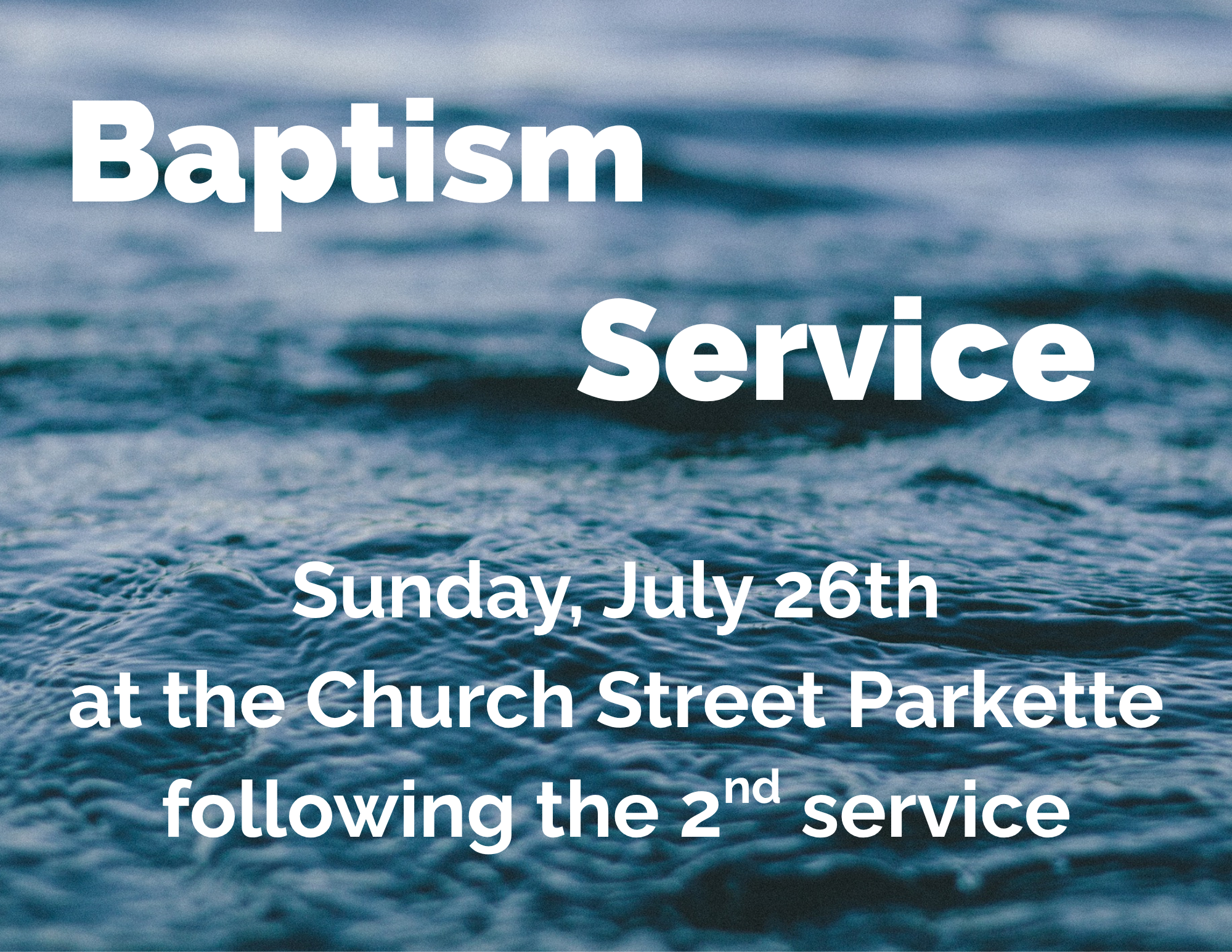 Outdoor Baptism Sunday