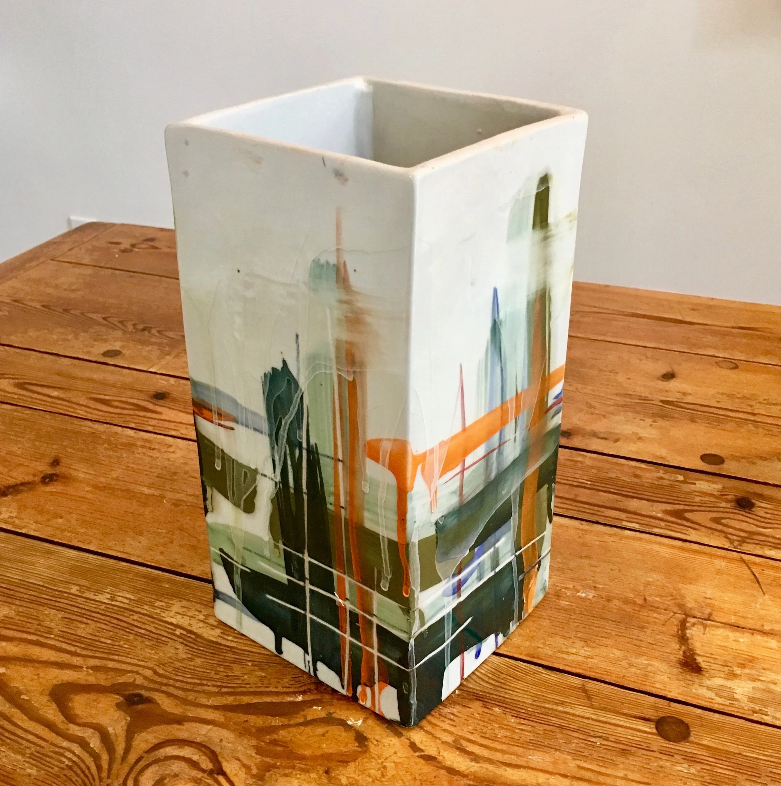 hand-built porcelain vessel - 5" X 5" X 11"