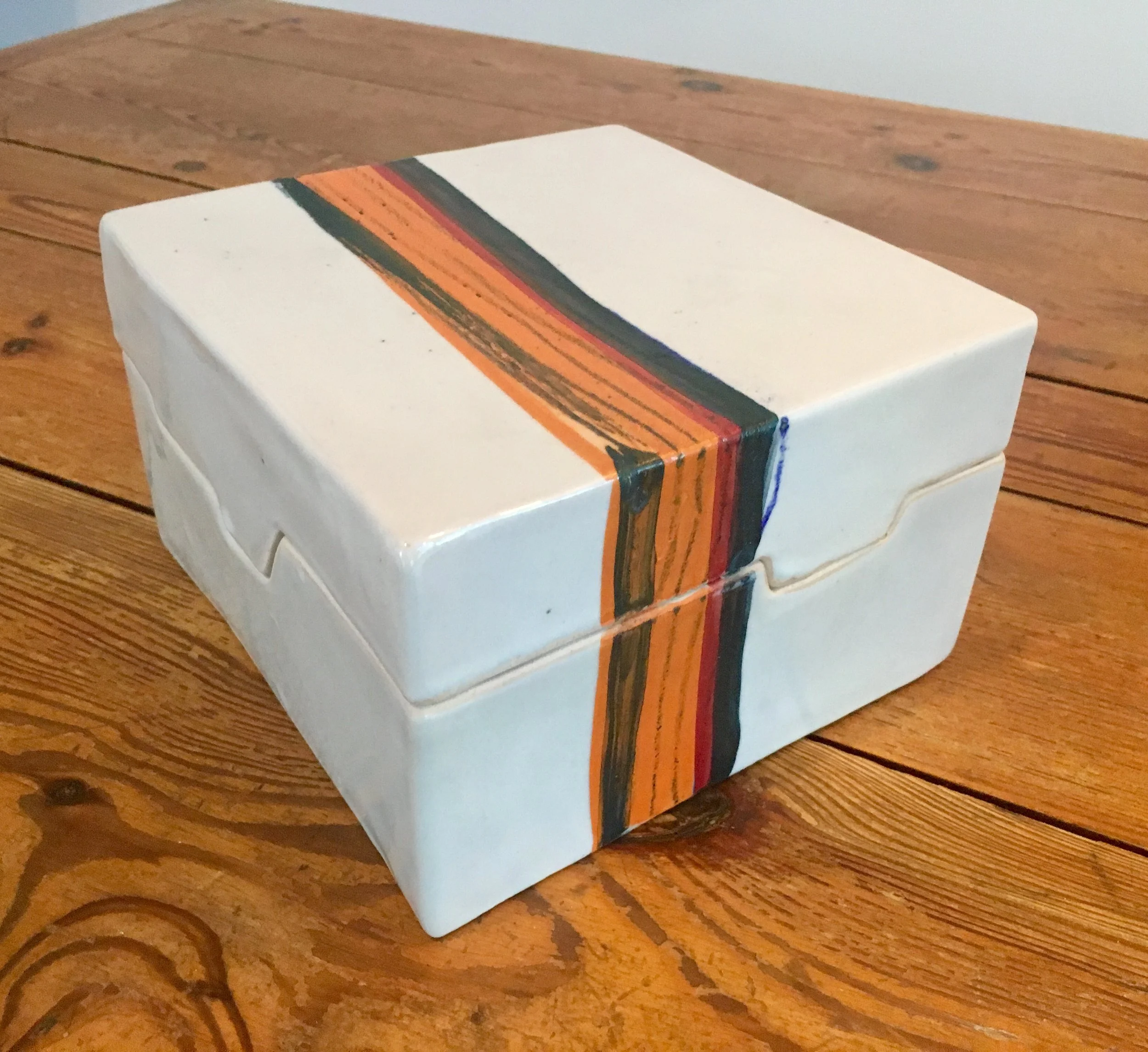 Hand-built porcelain box - 7"X7"X4"H