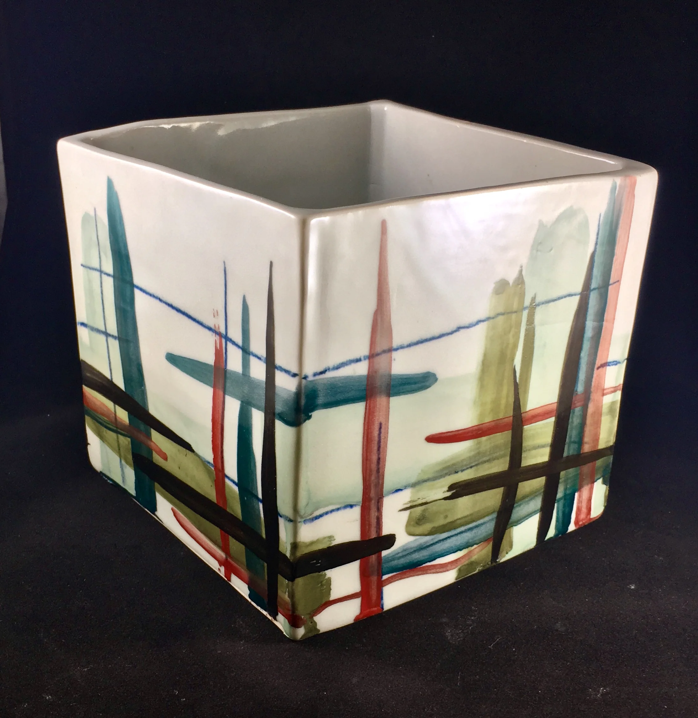 HANDBUILT PORCELAIN BOX - 9X9X9