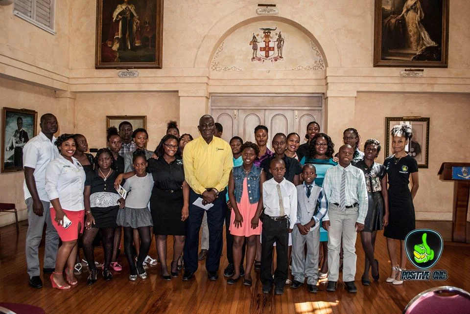 Members Of The Tivoli Gardens Police Youth Club & Positive Organization at The Office of the Governor- General Jamaica ( King's House) Photo credit Neville Charlton