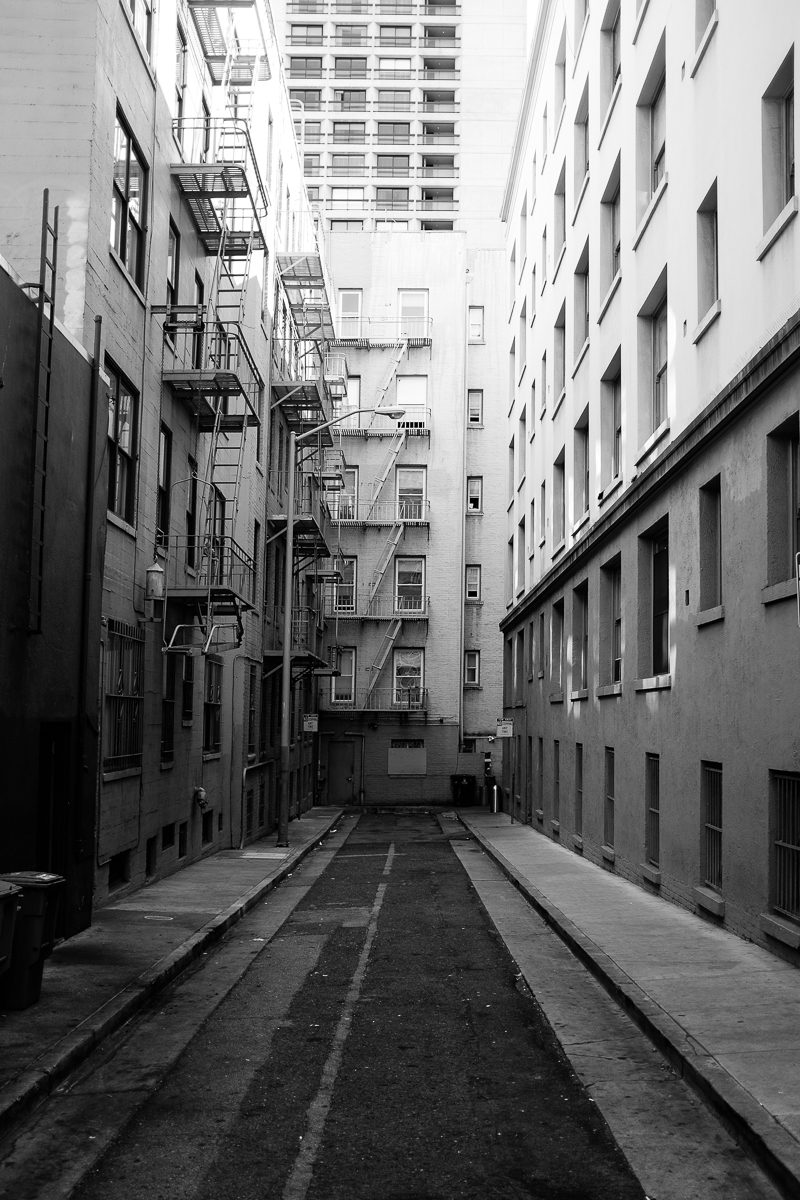 Empty Alleyway in Shadow