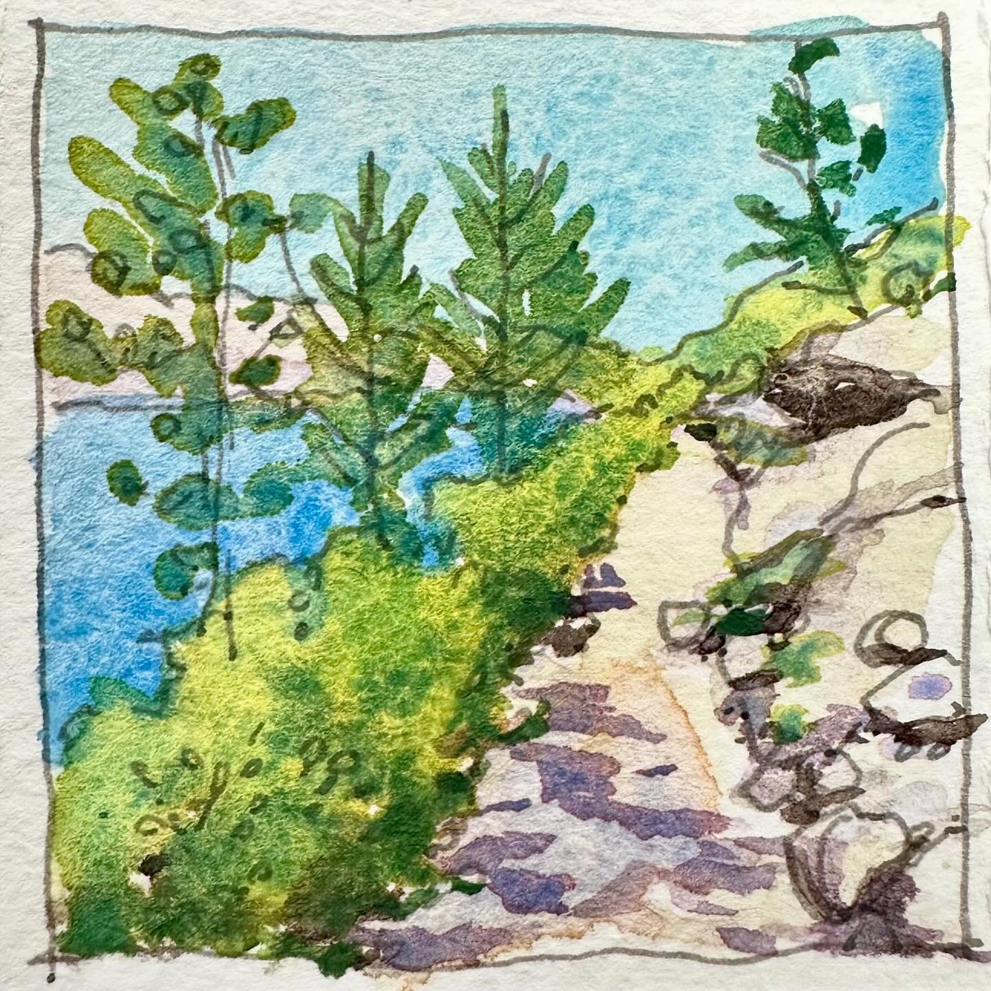 Dear August, my favorite trail.
#watercolorjournal #tinypaintings #summerday #journalpage #sierranevadas #dearaugust #lovelettertotheseasons #echolake #echolakecalifornia