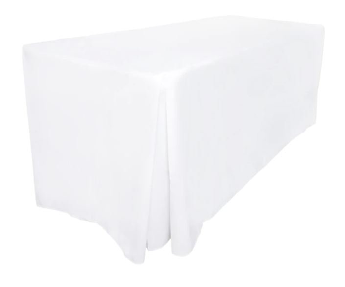 white fitted tablecloth hire warrnambool.JPG