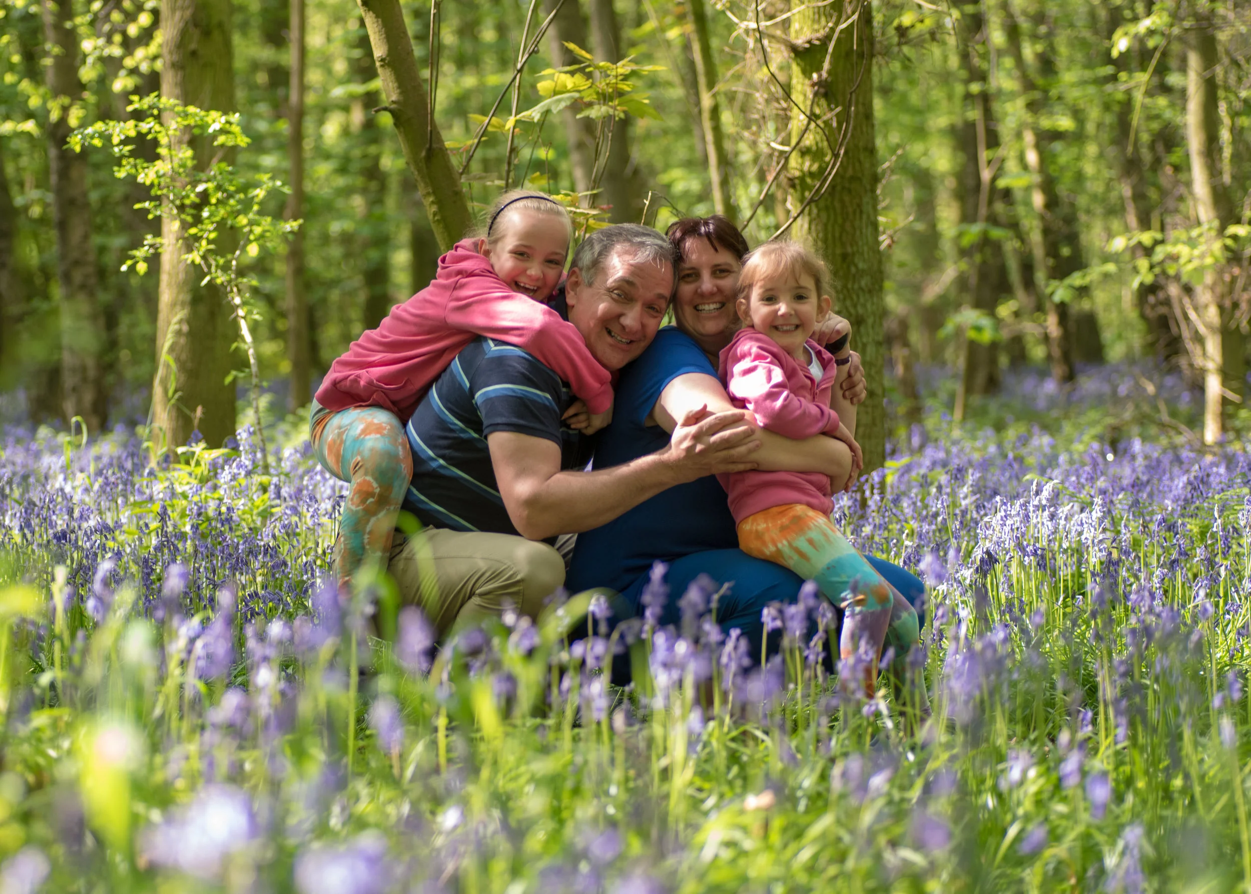 Wendy, here known as mum, used to pick bluebells for her Grandma when she was a kid. So this seemed like the perfect spot for her very own family photography session. P.S. no bluebells were picked in the making of this photo.