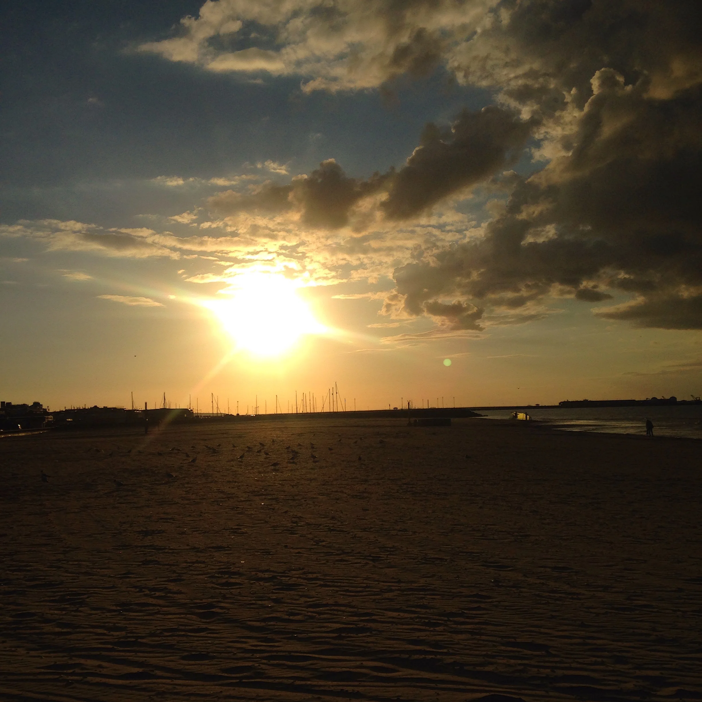 Ryde Beach at sunset
