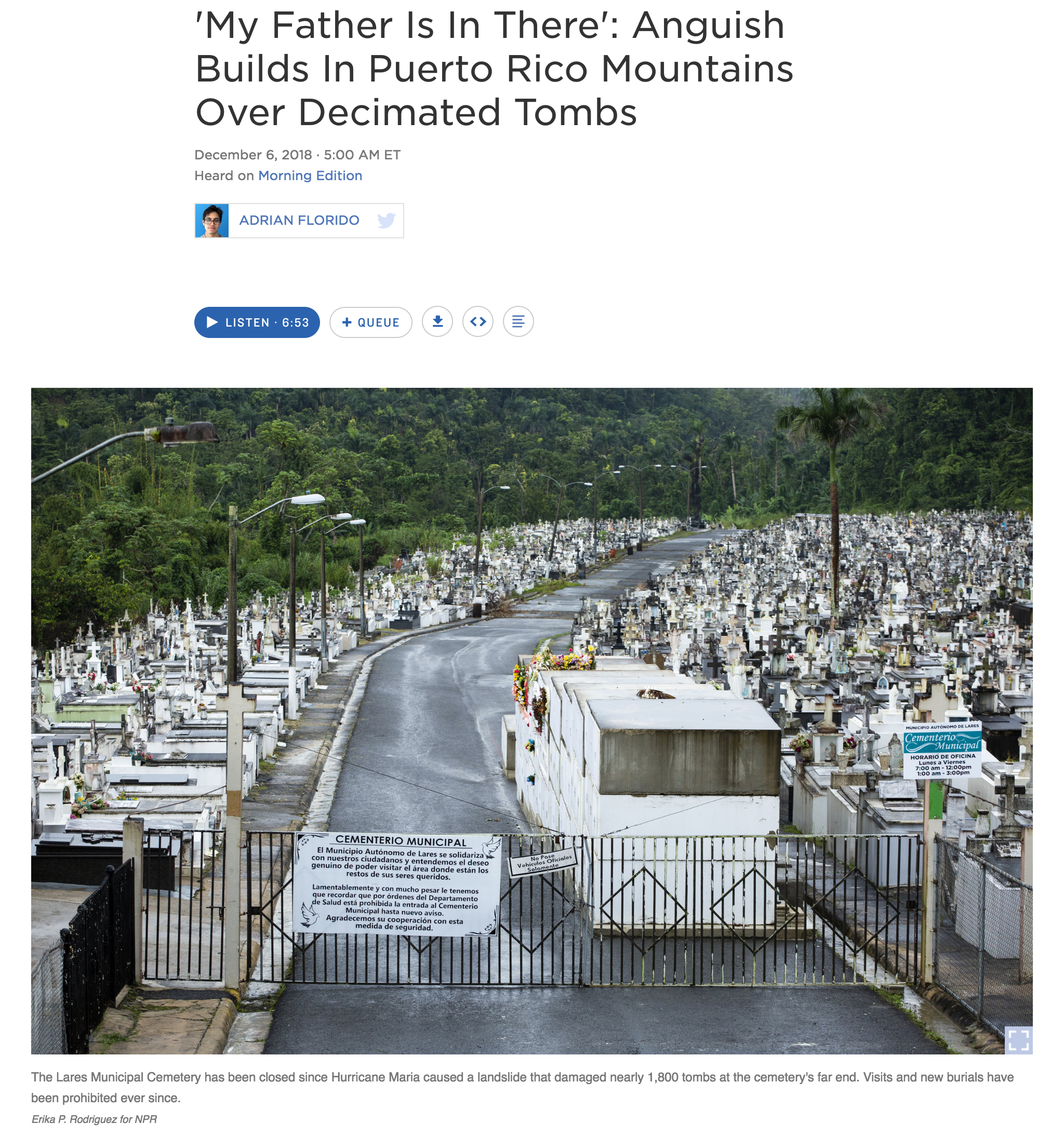 Full story Photography: Erika P. Rodriguez for NPR
