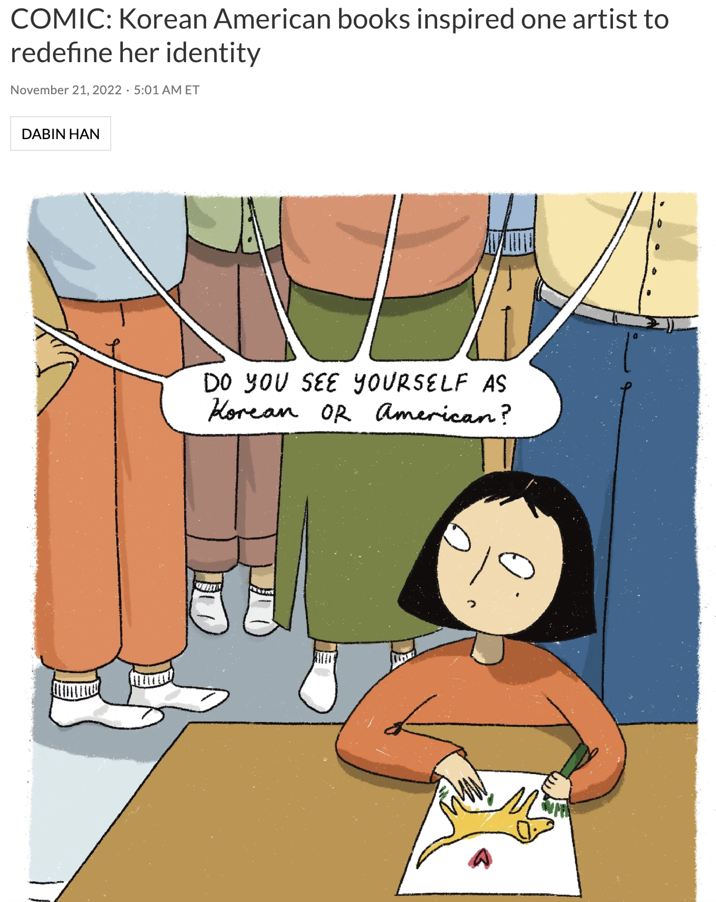   Full story    Comic: Dabin Han for NPR  