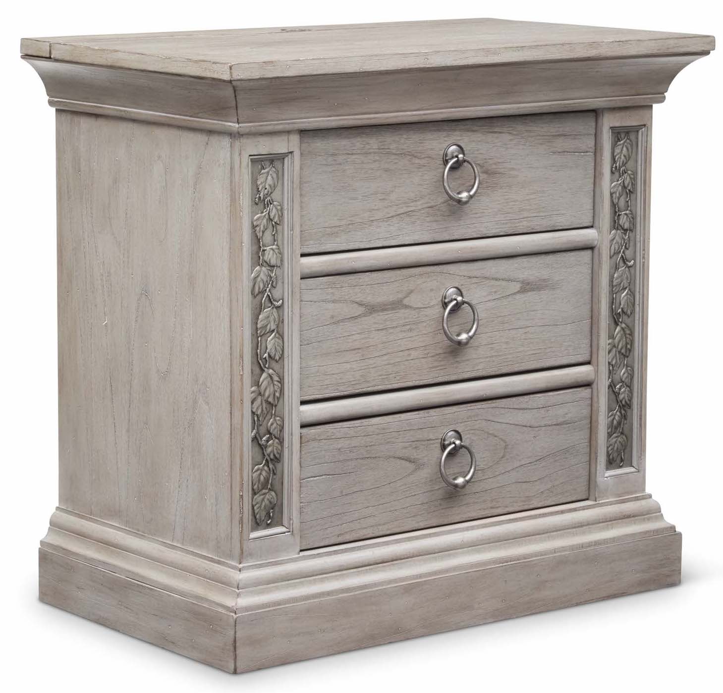 Aspen Night Stand Item # DI-167103 (G / LB / DB) Dimensions: 31 x 18.5 x 29.25"H