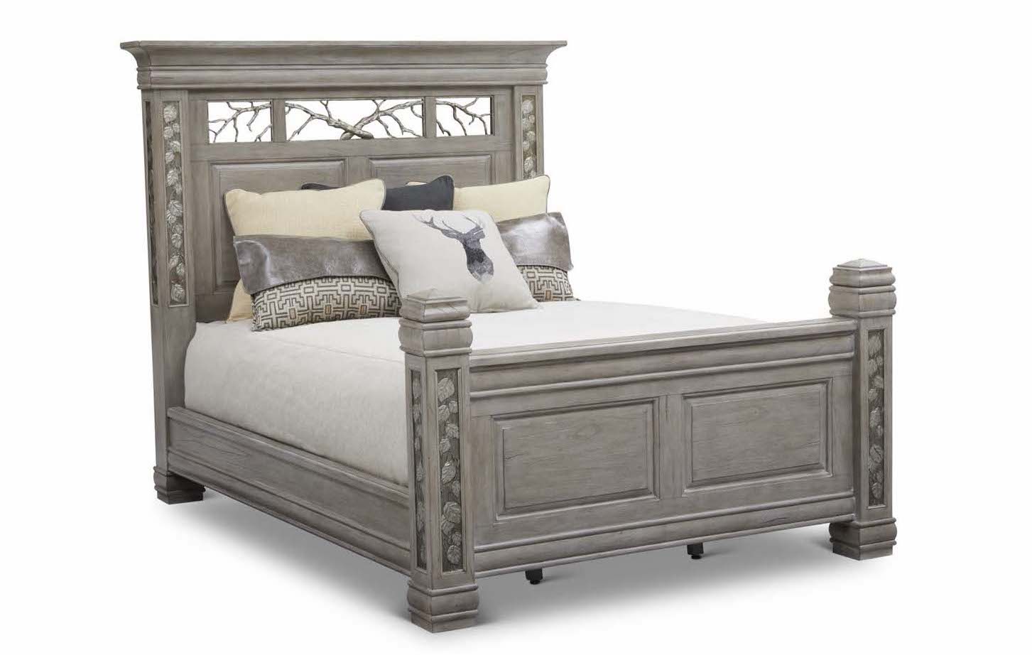 Aspen Queen Bed Queen Headboard Item # DI-167102HB (G / LB / DB) Dimensions: 72.625 x 8.5 x 69"H Queen Footboard Item # DI-167102FB (G / LB / DB) Dimensions: 63.75 x 6.25 x 38.375"H Queen Side Rails Item # DI-167102SR (G / LB / DB) Dimensions: 63.75 x 6.25 x 38.375"H Overall Assembled Queen Dimensions:72.625 x 92.3125 x 92.3125"L