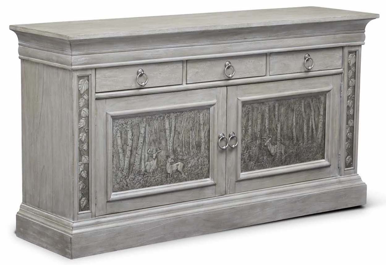 Aspen Credenza Item # DI-167402 (G / LB / DB) Dimensions: 70.1875 x 19 x 38"H