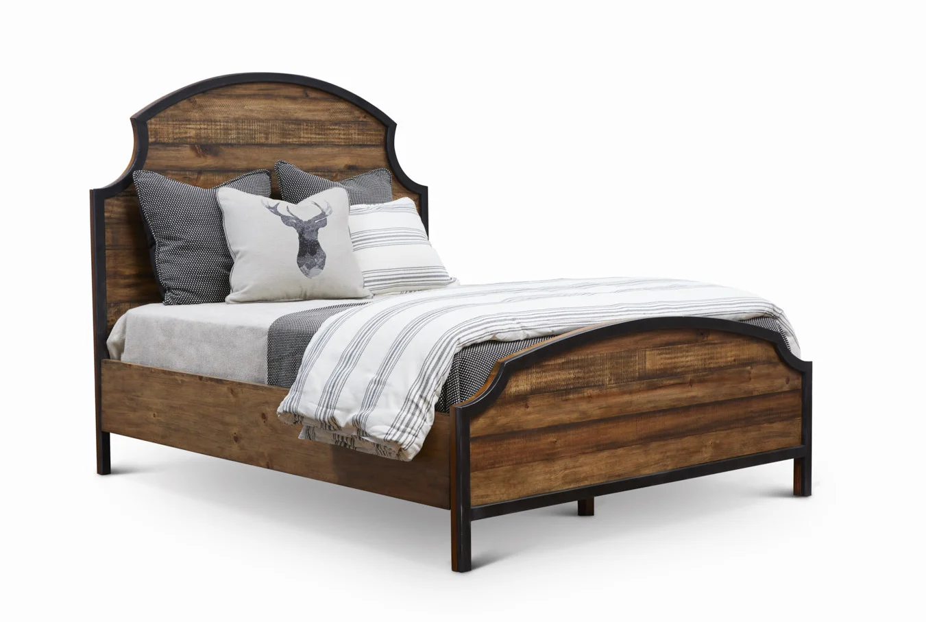 Urban Frontier King Bed King Headboard King Item # DI-188101HB Dimensions: 80.5”W x 2”D x 62”H King Footboard Item # DI-188101FB Dimensions: 80.5”W x 2”D x 27.25"H King Side Rails Item # DI-188101SR Dimensions: 82"L x 2"T x 11"H Overall Assembled King Dimensions: 80.375"W x 86"D x 62"H
