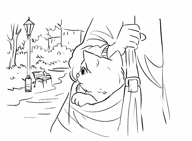 Kitty leaves the park behind, but where is he going?