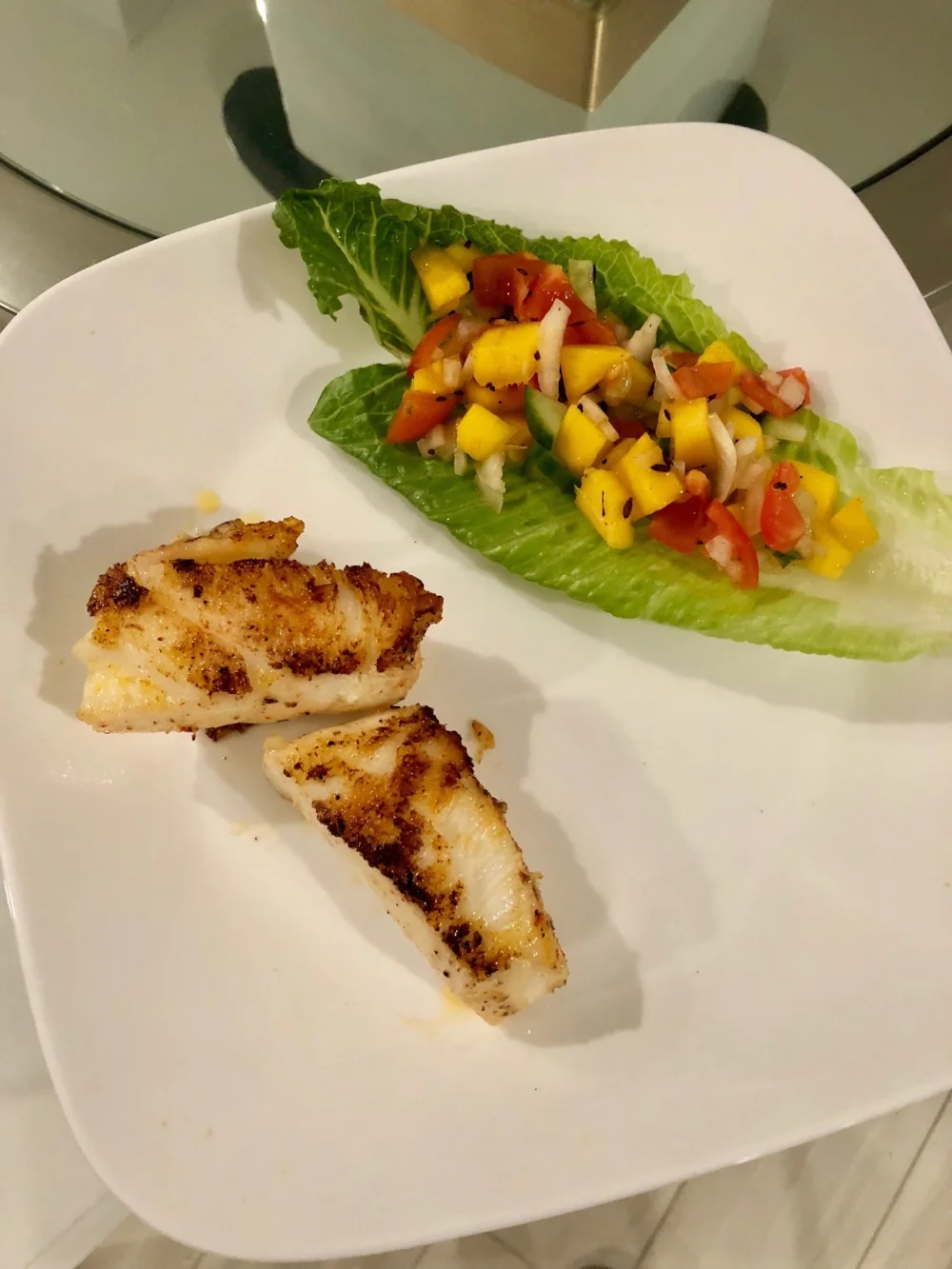 Indian Sea Bass (served with Kuchumber Salad)