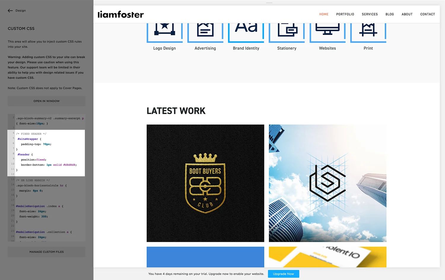 Using Html And Css To Customise My Squarespace Website Graphic