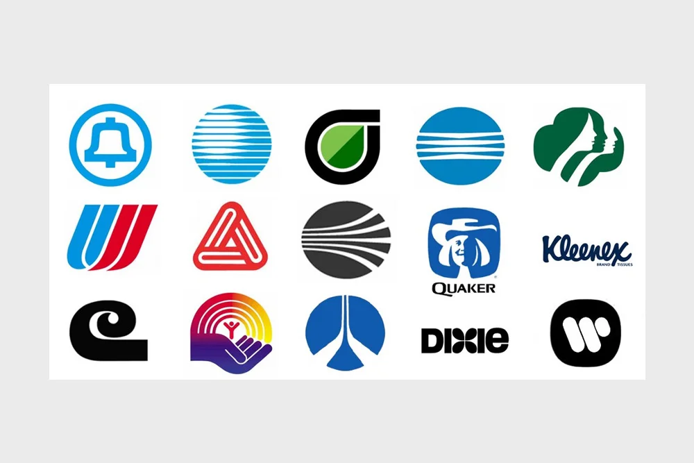 Classic logo designs from Saul Bass.