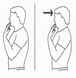 Chin Tucks : You can perform this sitting or laying down. Retract the head lightly and tuck the chin down. This helps stretch the suboccipitals and strengthen the deep neck flexors.