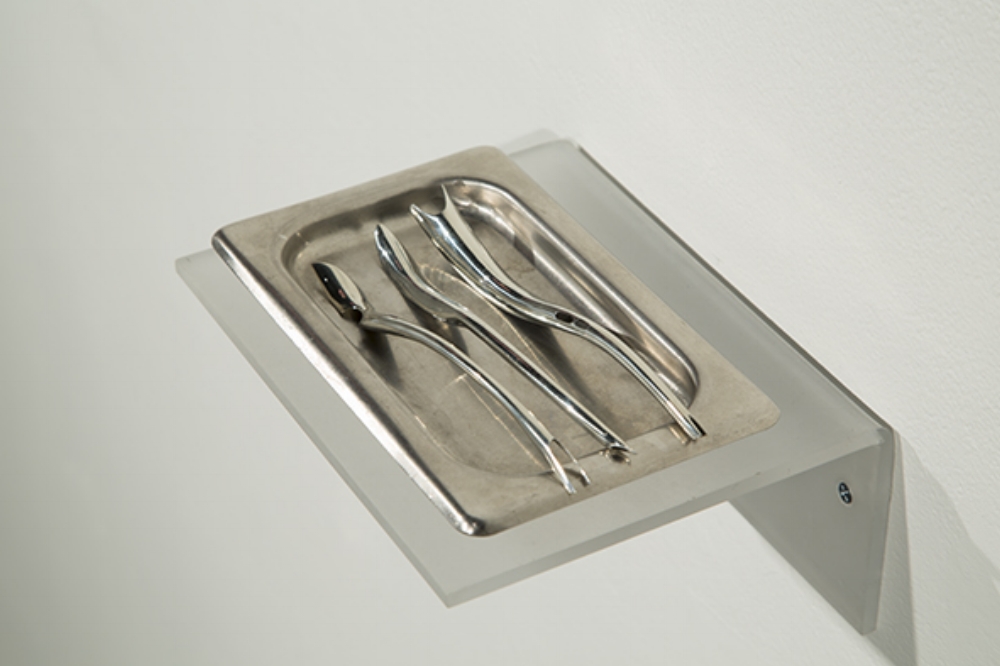   Studies for structural disembodiment I (detail). &nbsp;Resin, steel and nickel. 2015 