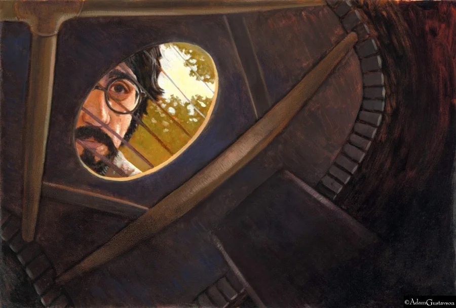 Rock and Roll Highway , by Sebastian Robertson. Christy Ottaviano Books, Holt. Oil on paper. 