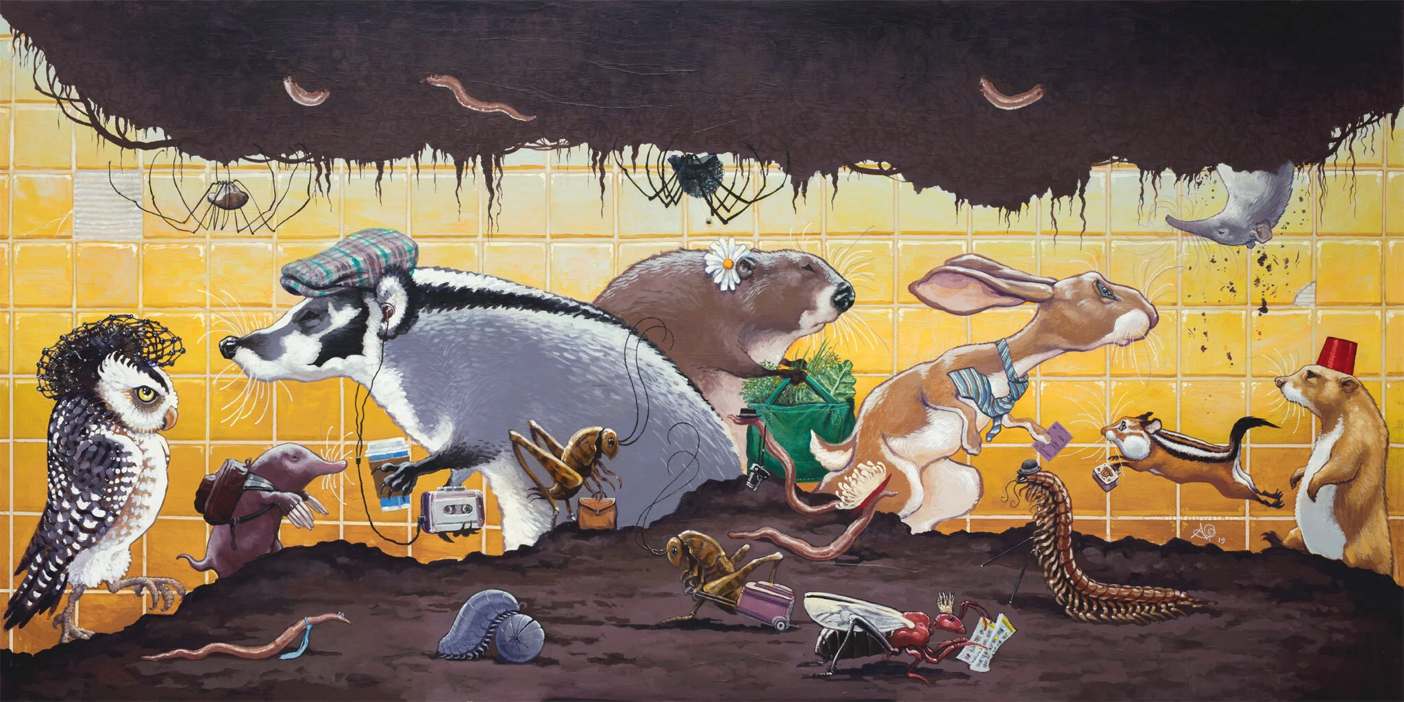  Mural, 4 ft. x 8 ft., vinyl on panel.    